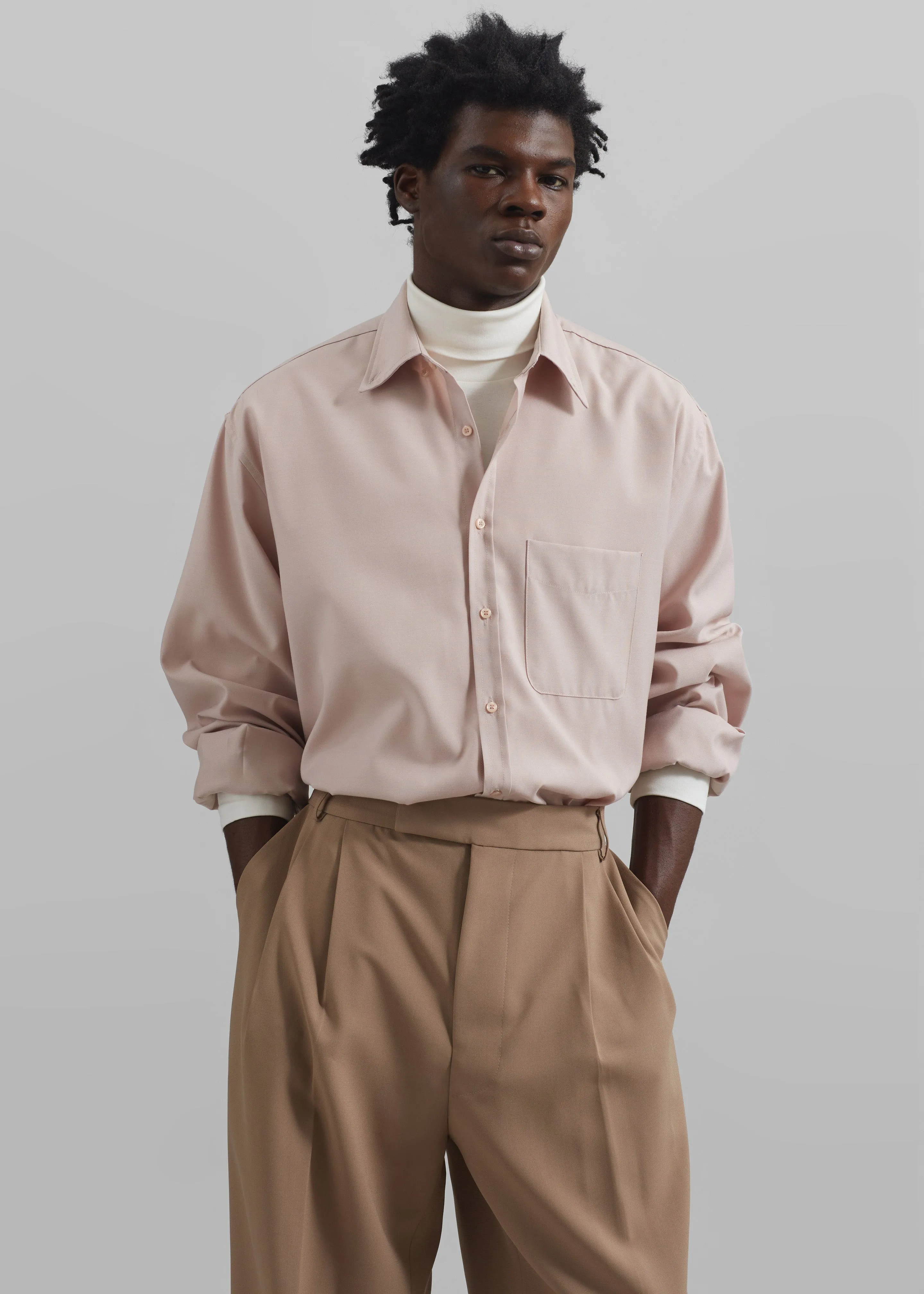 Mason Button Up Shirt - Light Peach sold by Frankie Shop product image thumbnail 5