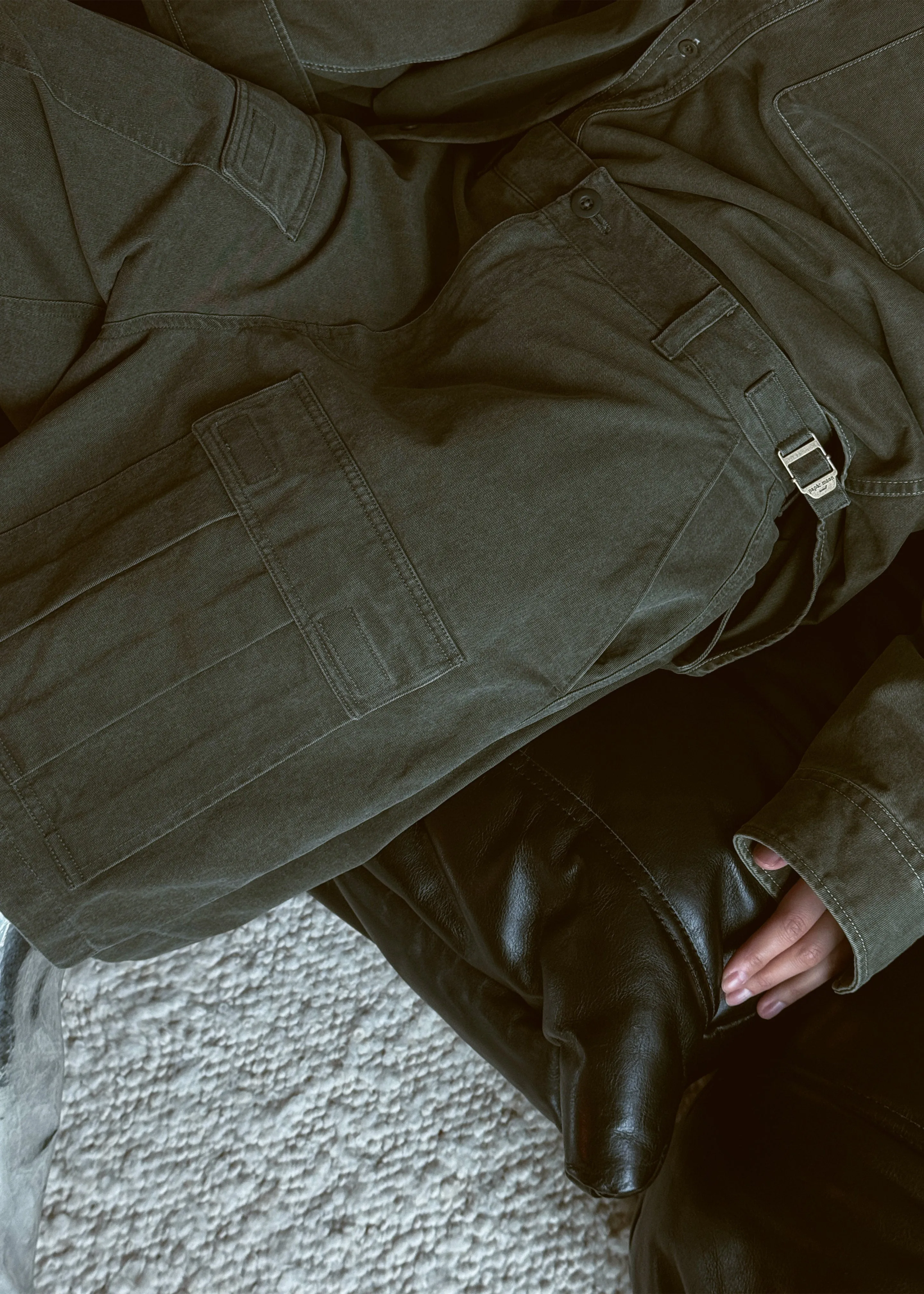 Alder Cargo Bermuda Shorts - Khaki sold by Frankie Shop product image thumbnail 3