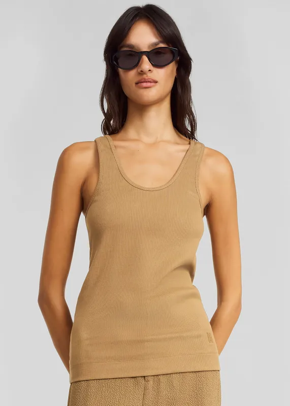 By Malene Birger Anisa Tank Top - Light Brown made by By Malene Birger
