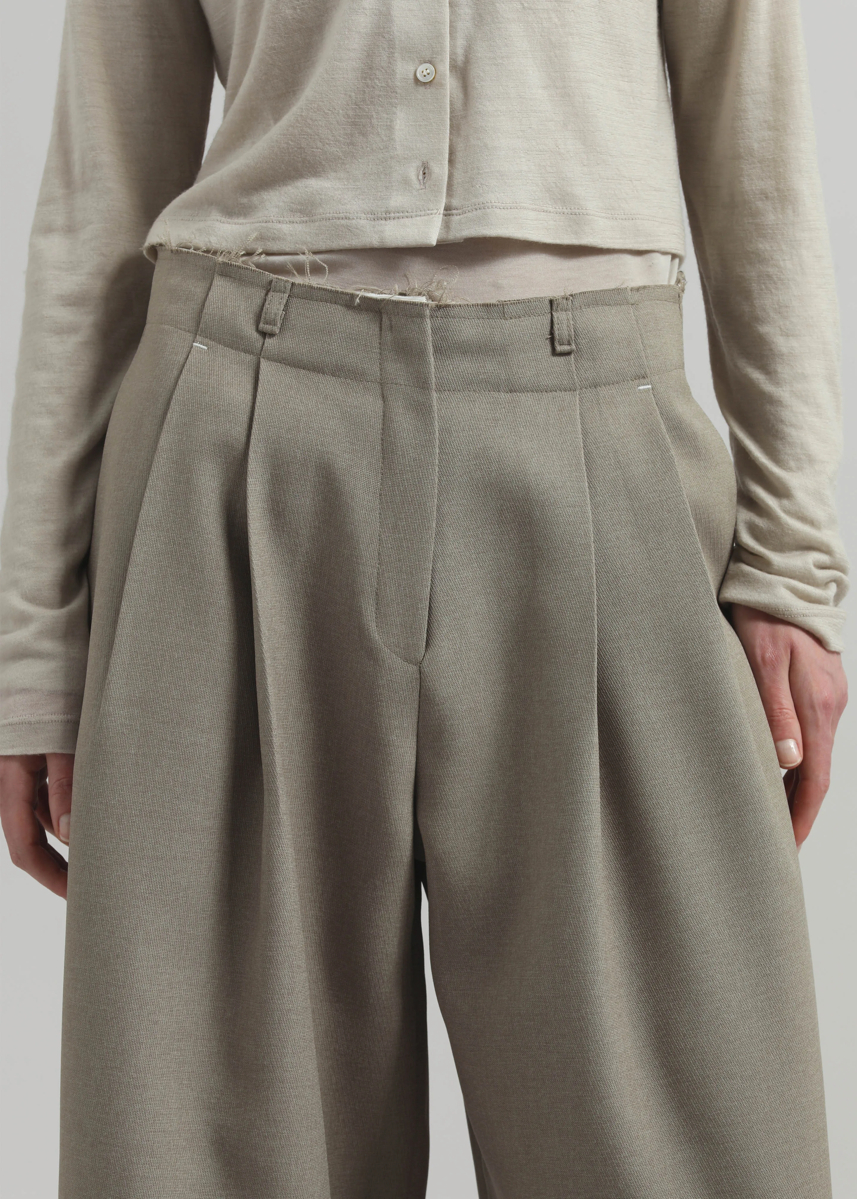 Benicia Tapered Leg Trousers - Taupe sold by Frankie Shop product image thumbnail 3
