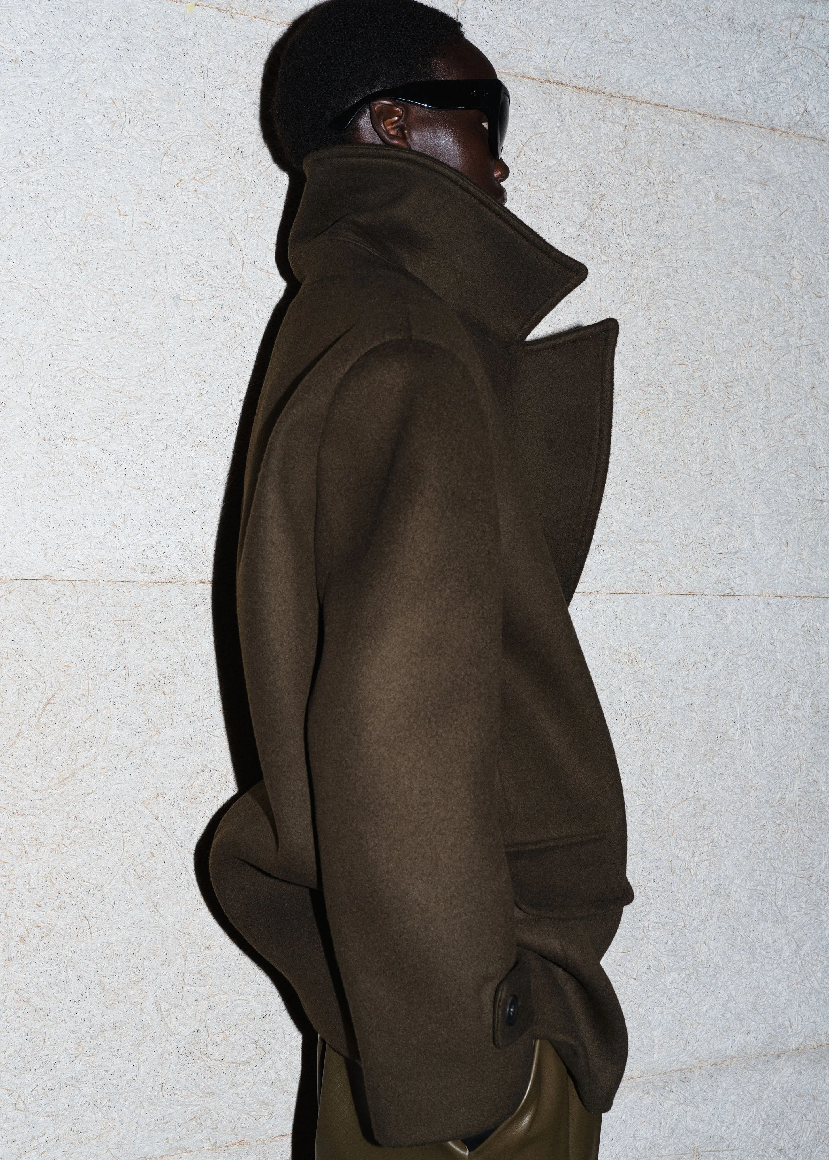 Althorp Wool Peacoat - Khaki Brown sold by Frankie Shop product image thumbnail 2