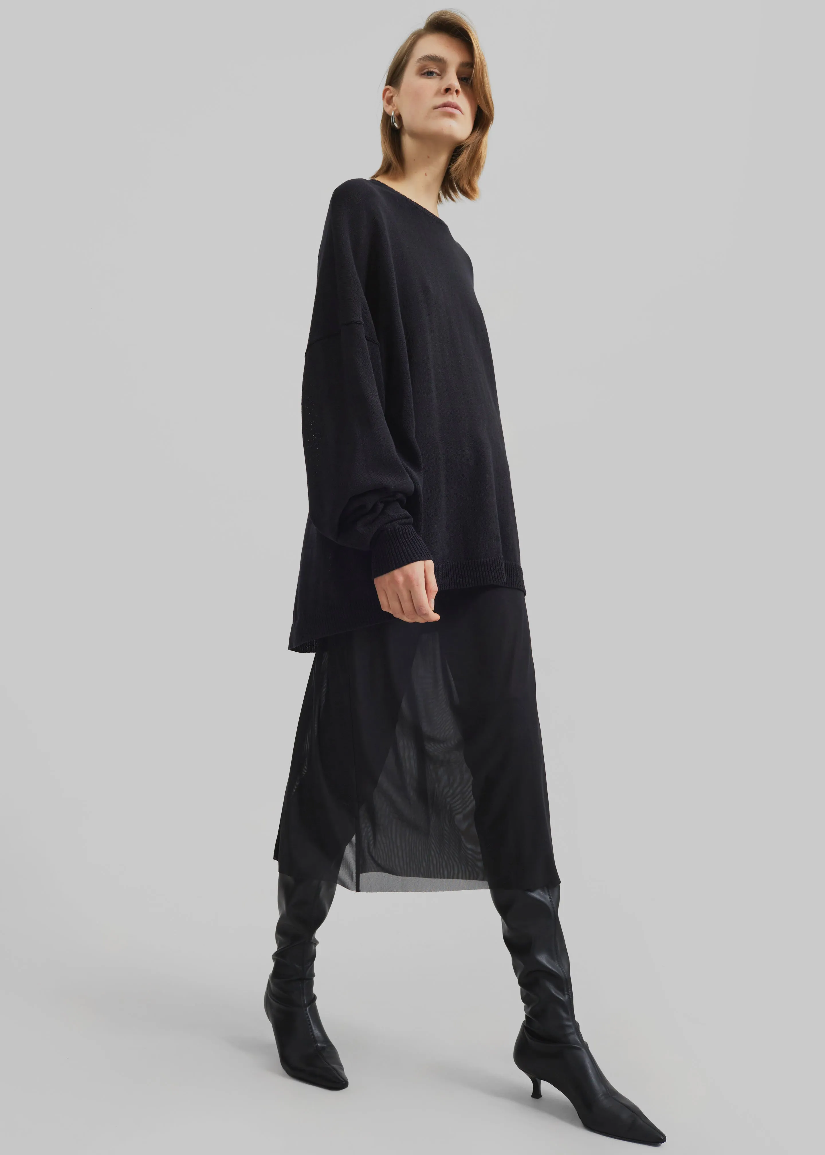 Basel Crew Neck Sweater - Black sold by Frankie Shop