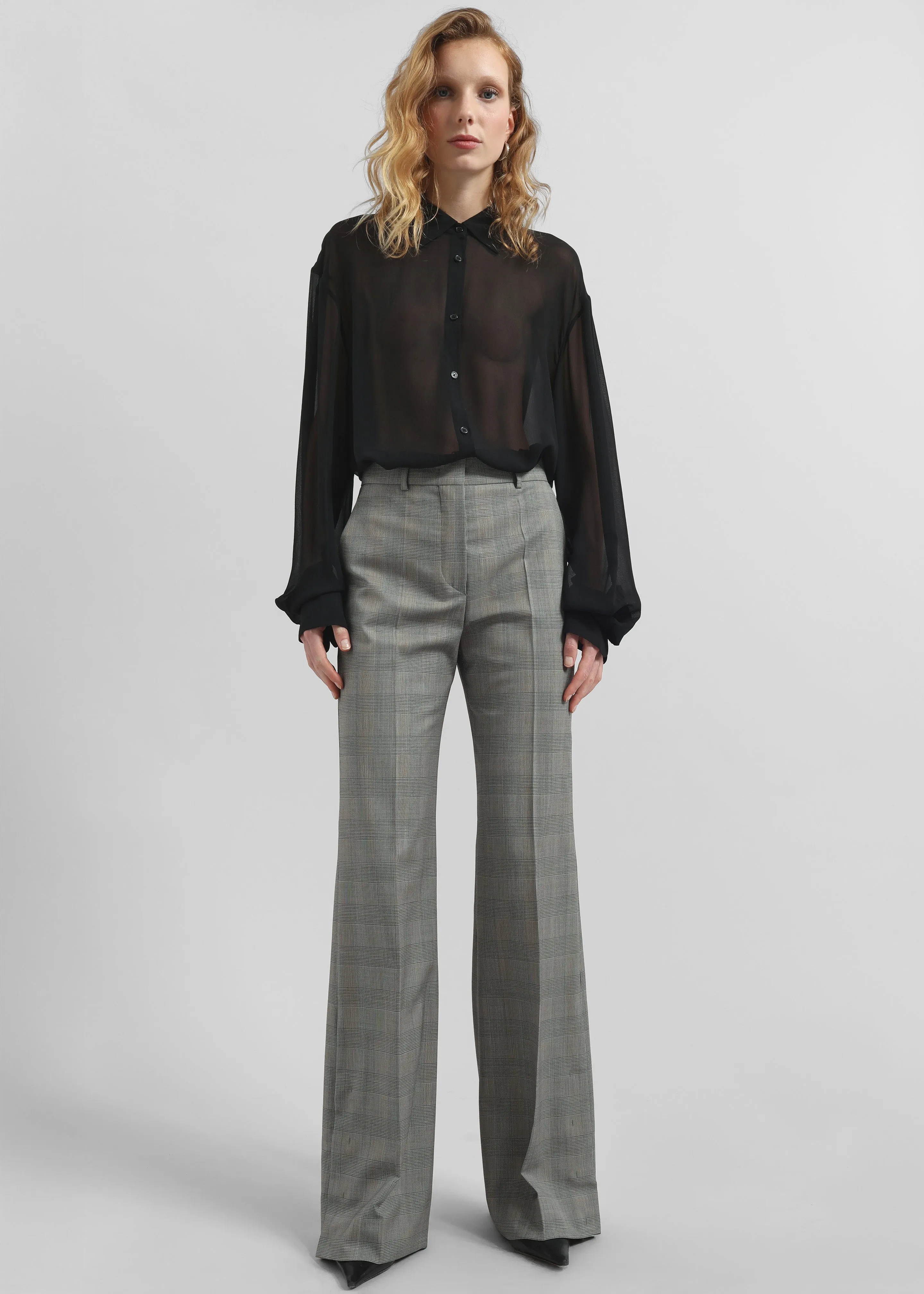 Sportmax Batun Flared Tailored Trousers - Black sold by Frankie Shop