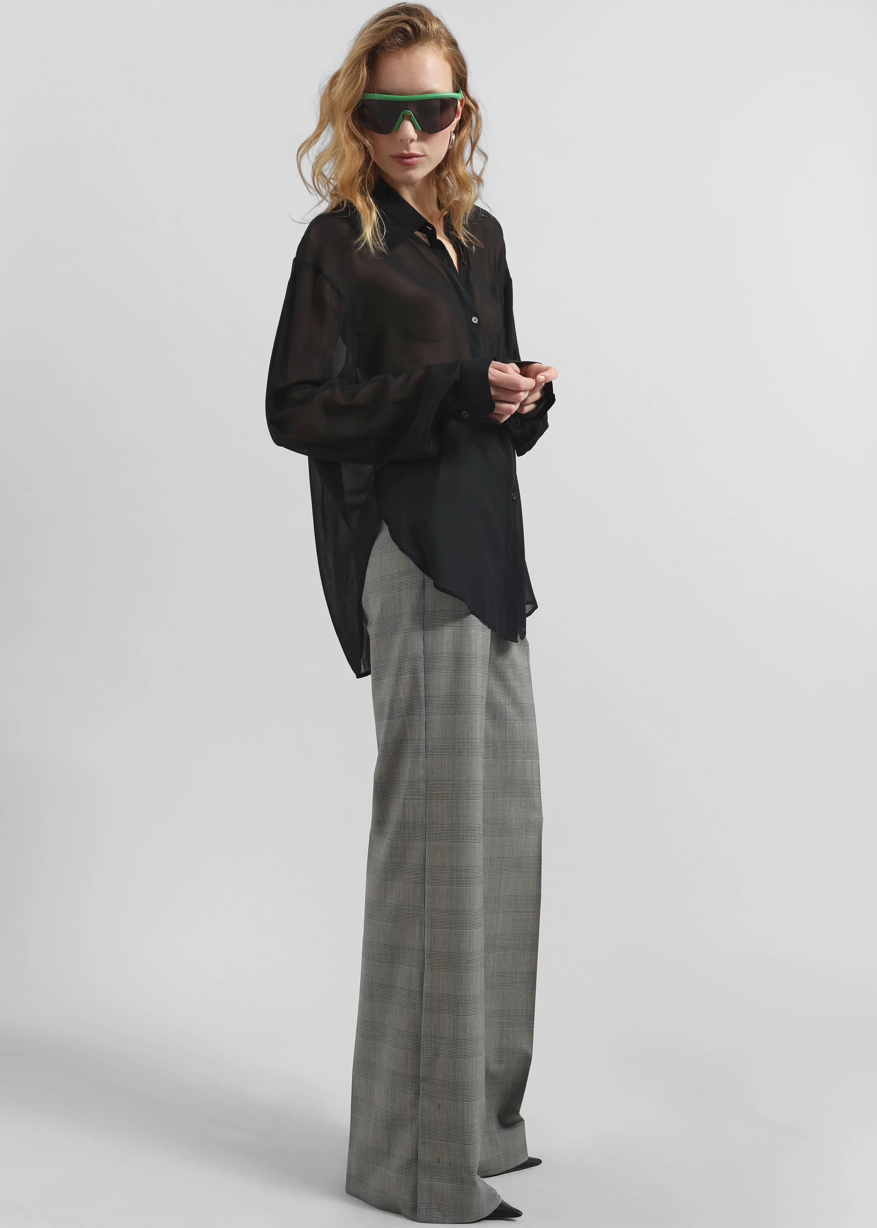 Sportmax Batun Flared Tailored Trousers - Black sold by Frankie Shop product image thumbnail 5