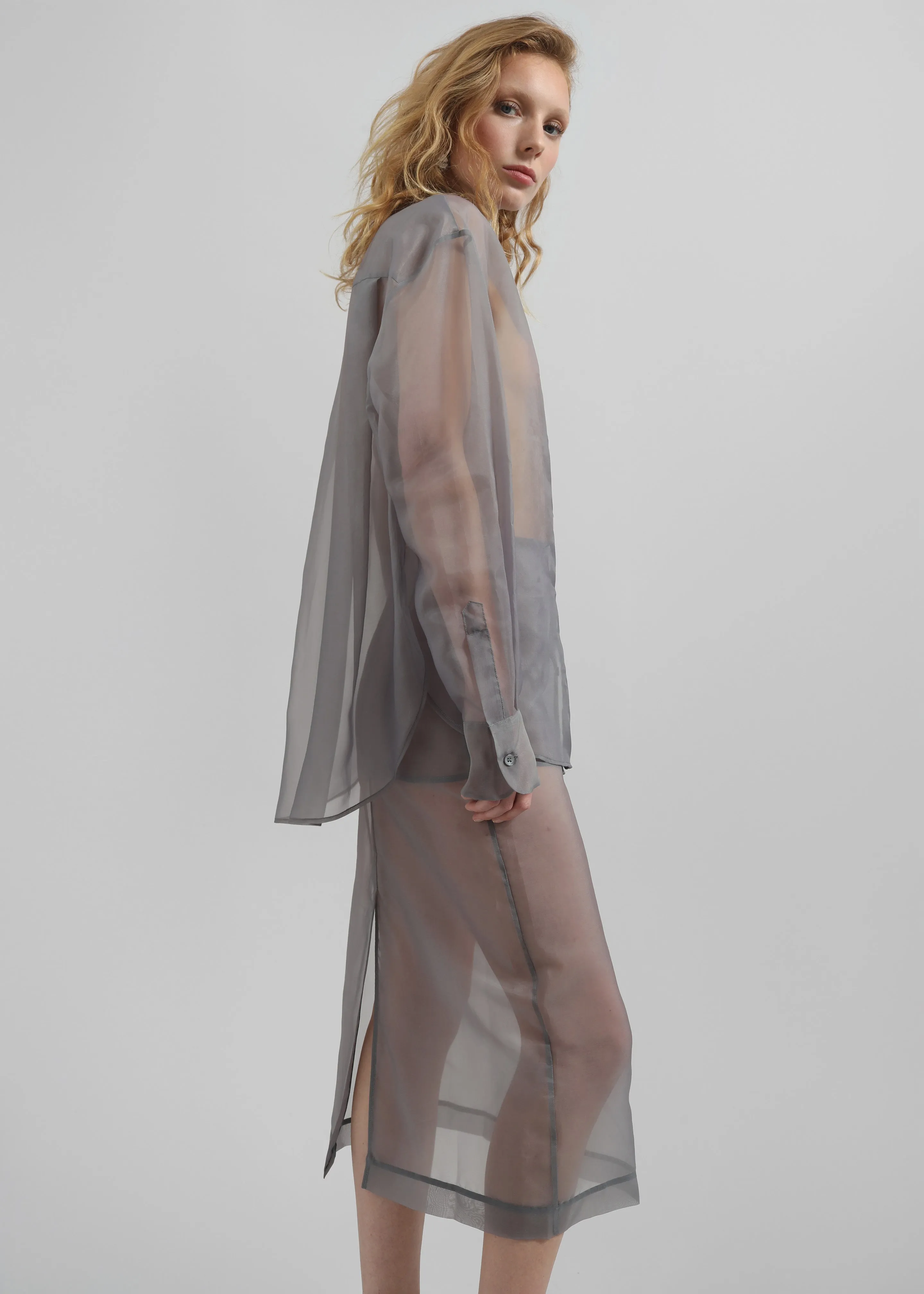 Peri Sheer Shirt - Grey sold by Frankie Shop product image thumbnail 2