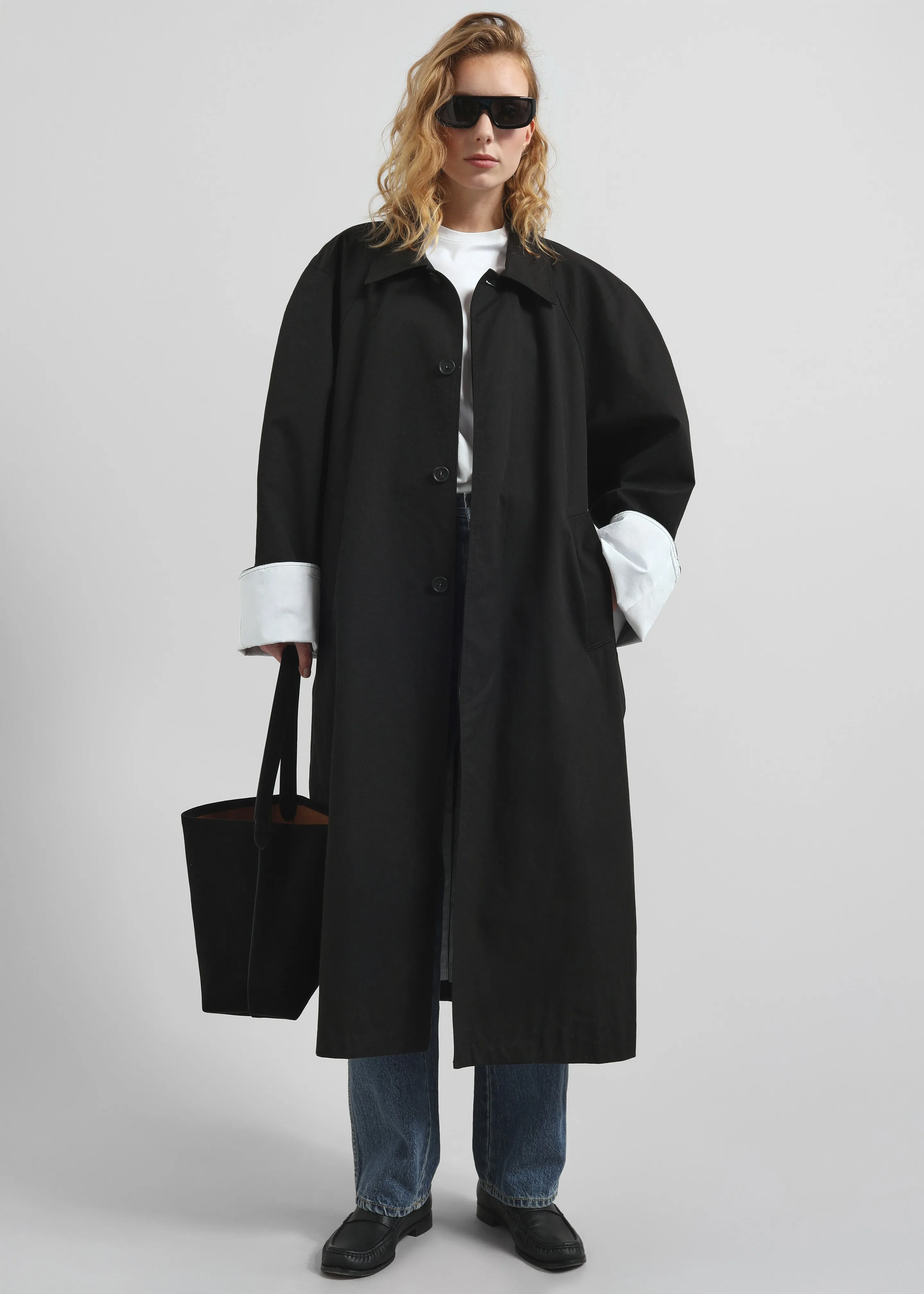 Arlise Oversized Trench Coat - Black sold by Frankie Shop product image thumbnail 4