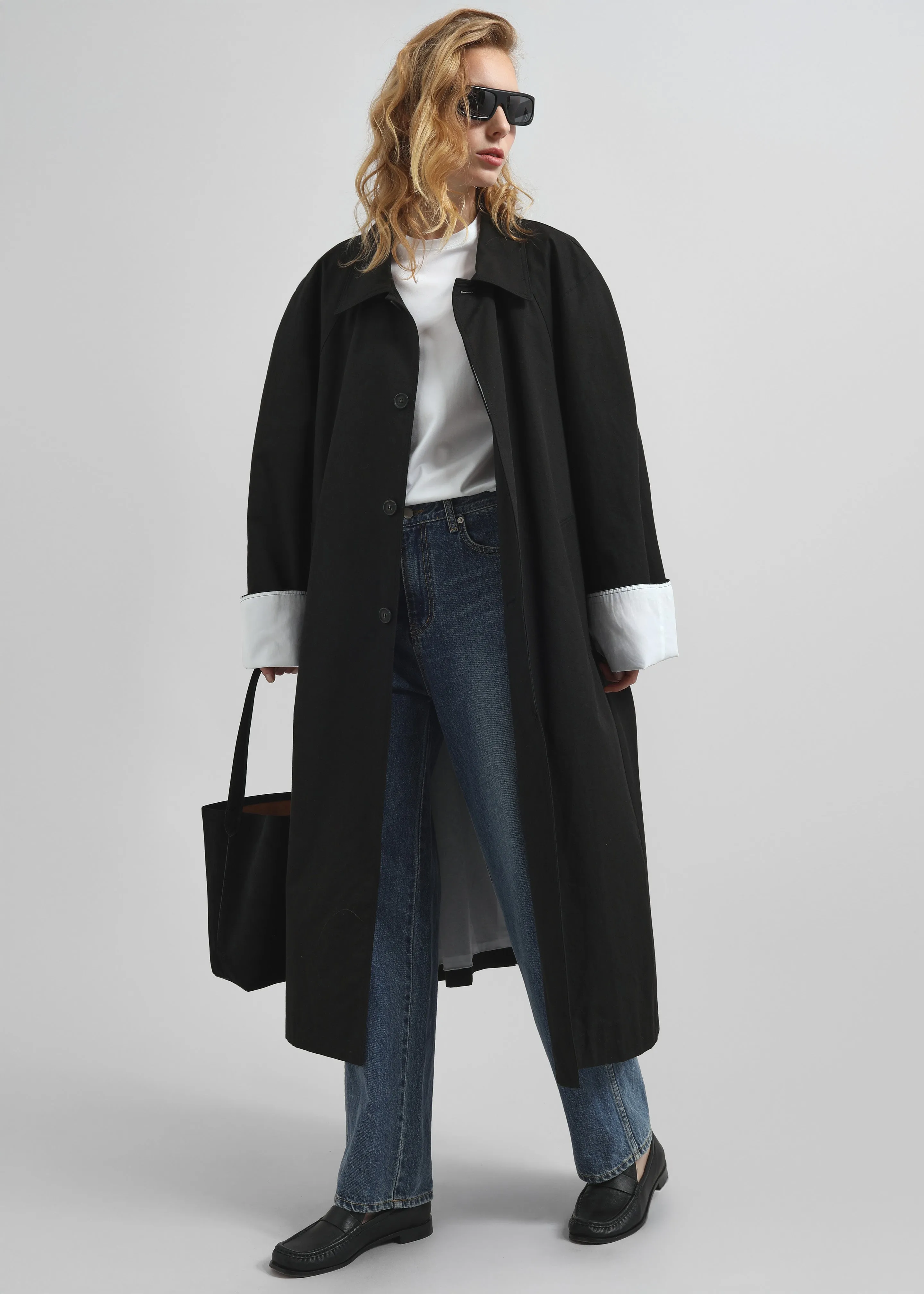 Arlise Oversized Trench Coat - Black sold by Frankie Shop product image thumbnail 5