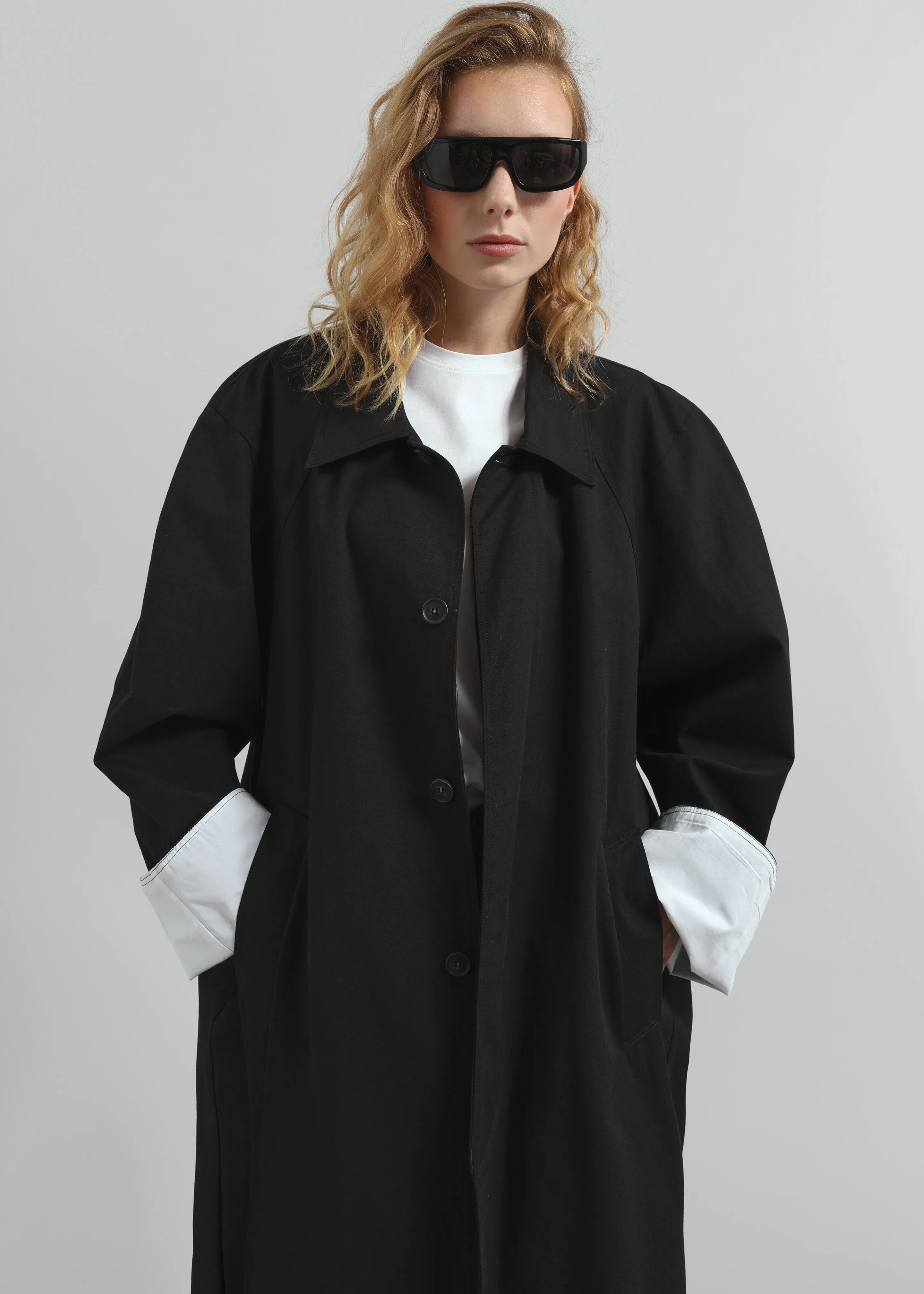 Arlise Oversized Trench Coat - Black sold by Frankie Shop product image thumbnail 3