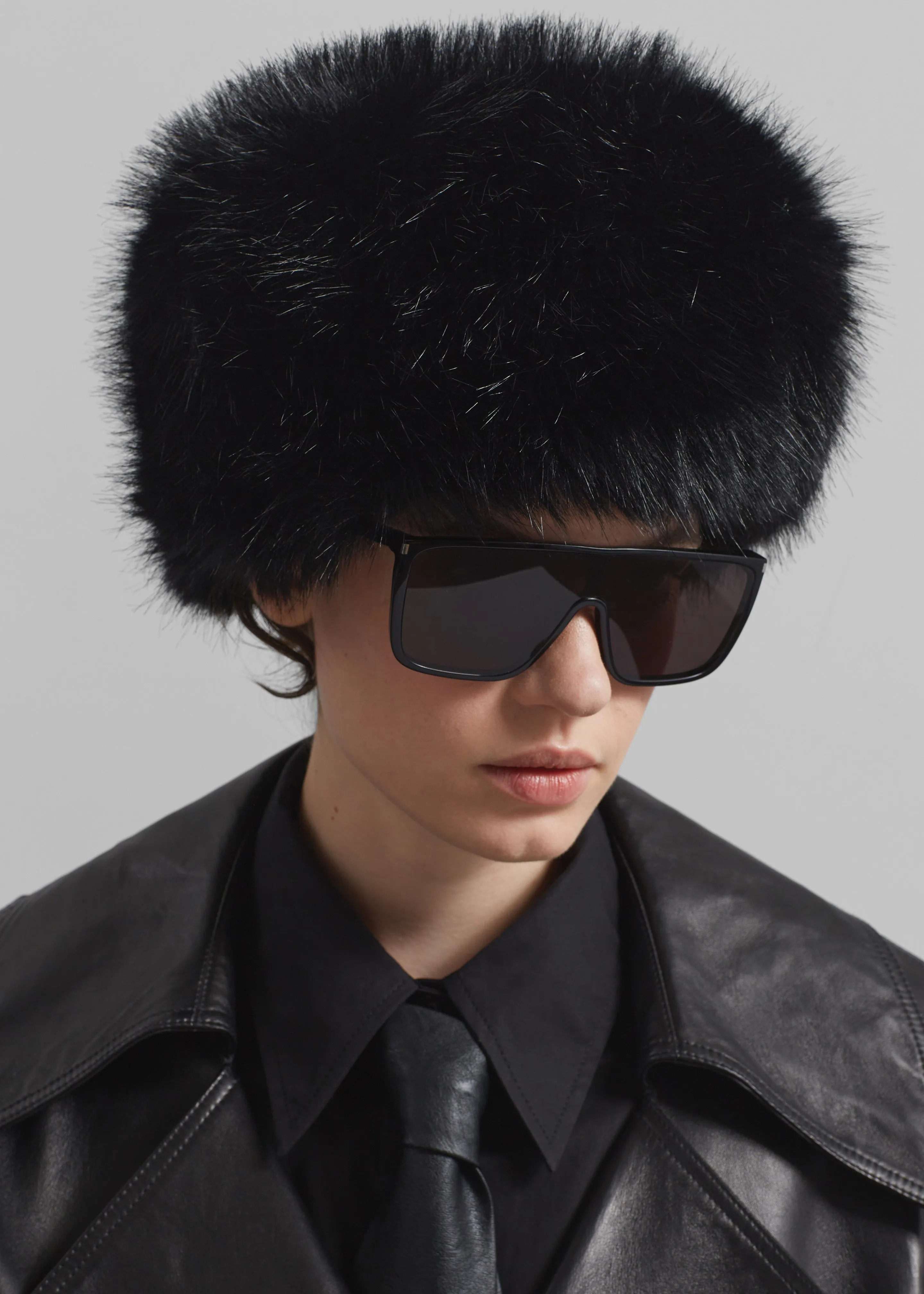 Umea Faux Fur Hat - Black sold by Frankie Shop product image thumbnail 3