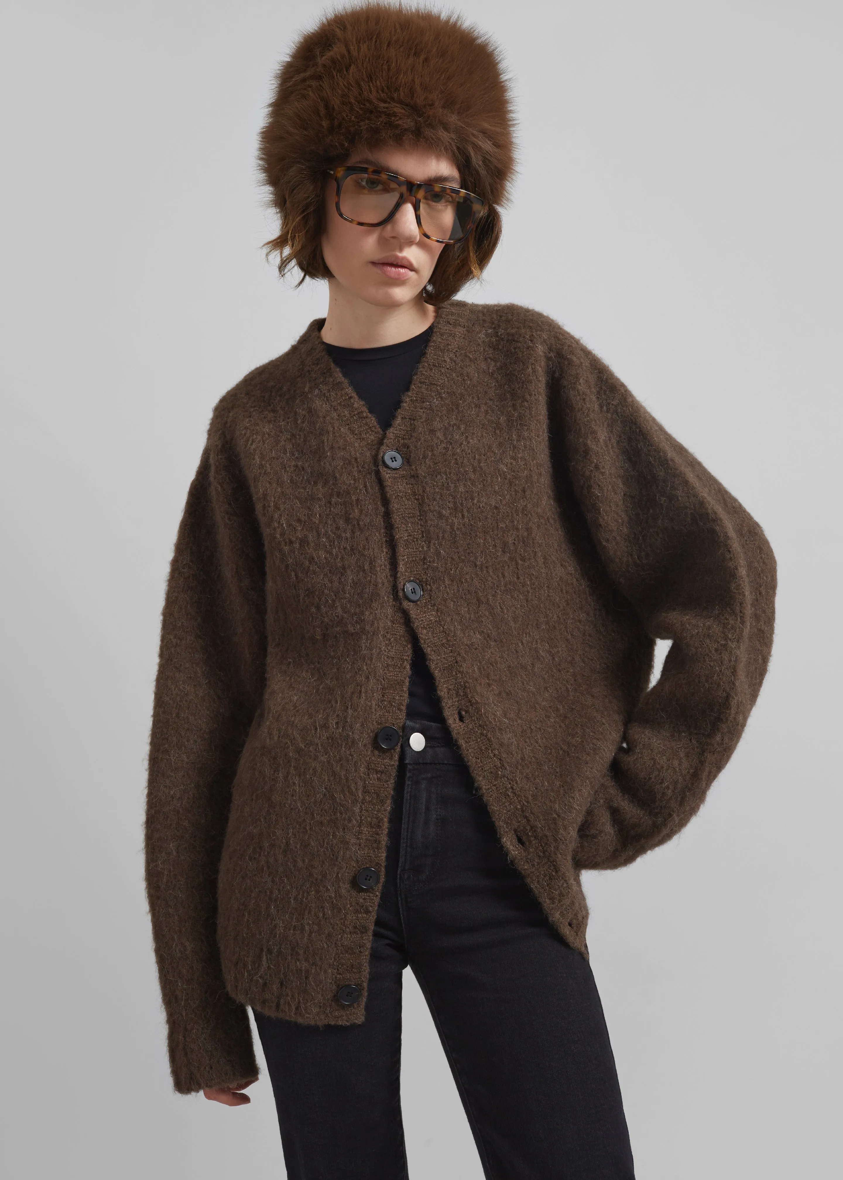 Umea Faux Fur Hat - Brown sold by Frankie Shop