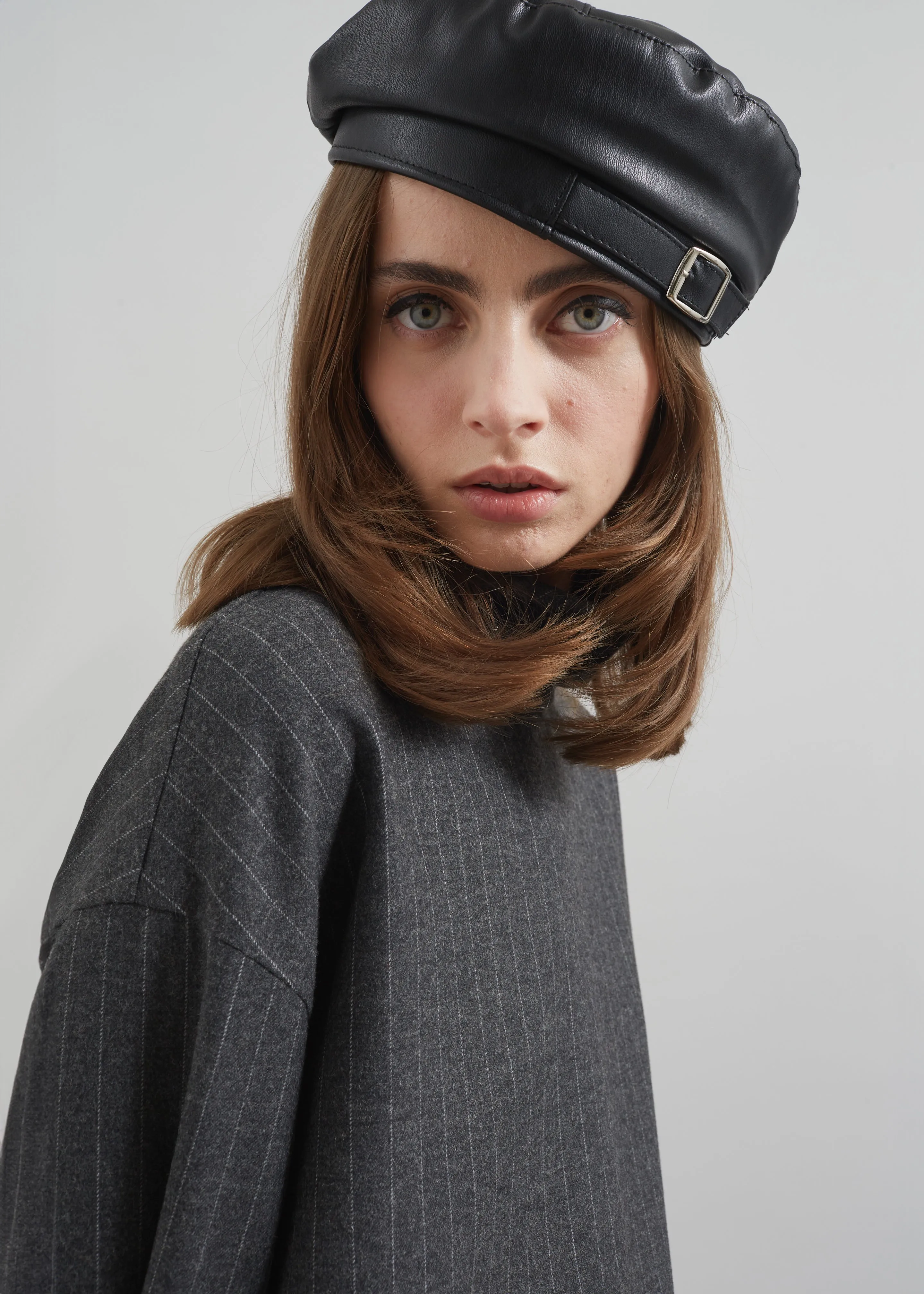 Obacka Faux Leather Beret - Black sold by Frankie Shop product image thumbnail 2