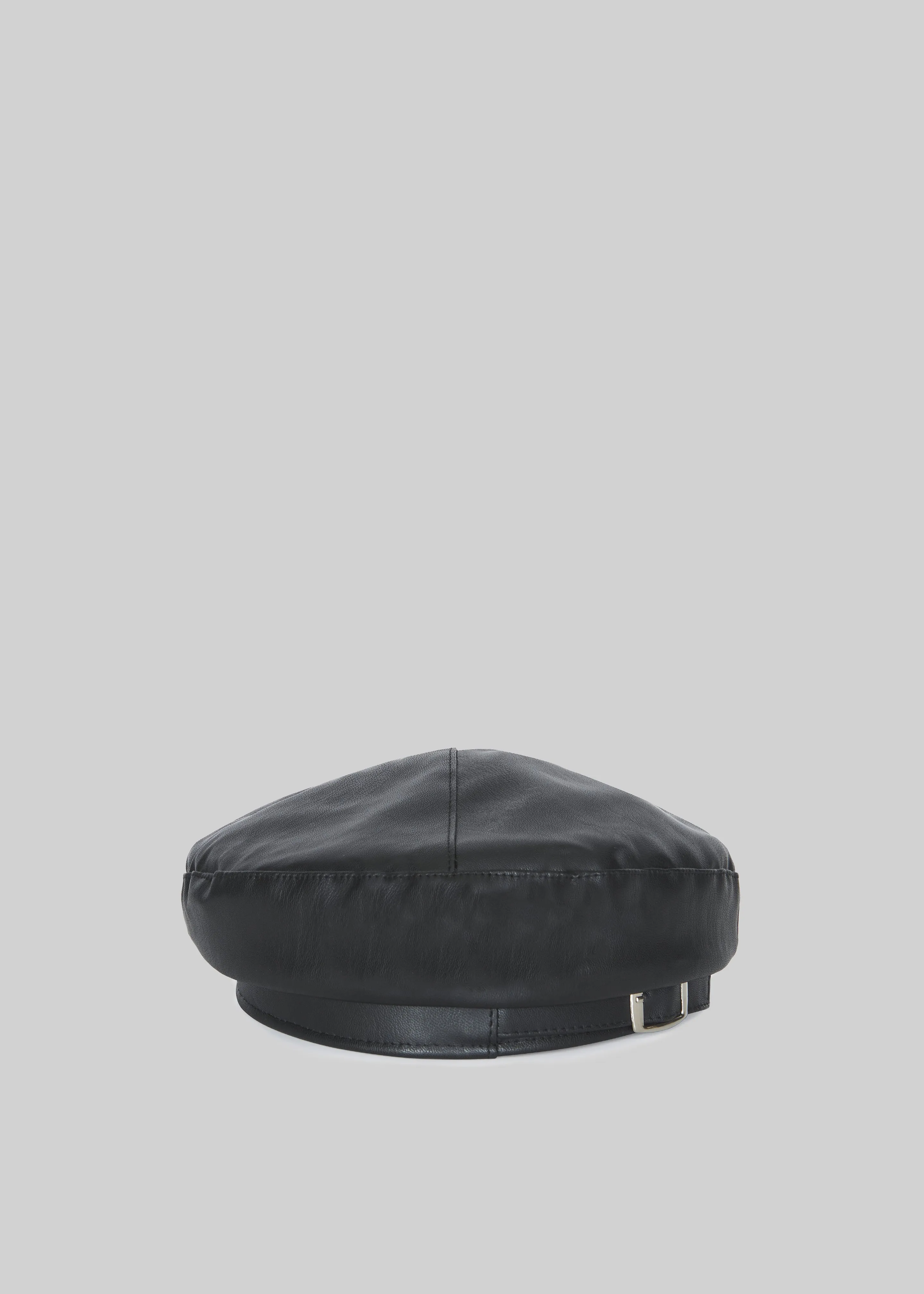 Obacka Faux Leather Beret - Black sold by Frankie Shop product image thumbnail 3