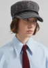 Chesney Plaid Baker Boy Cap - Grey sold by Frankie Shop