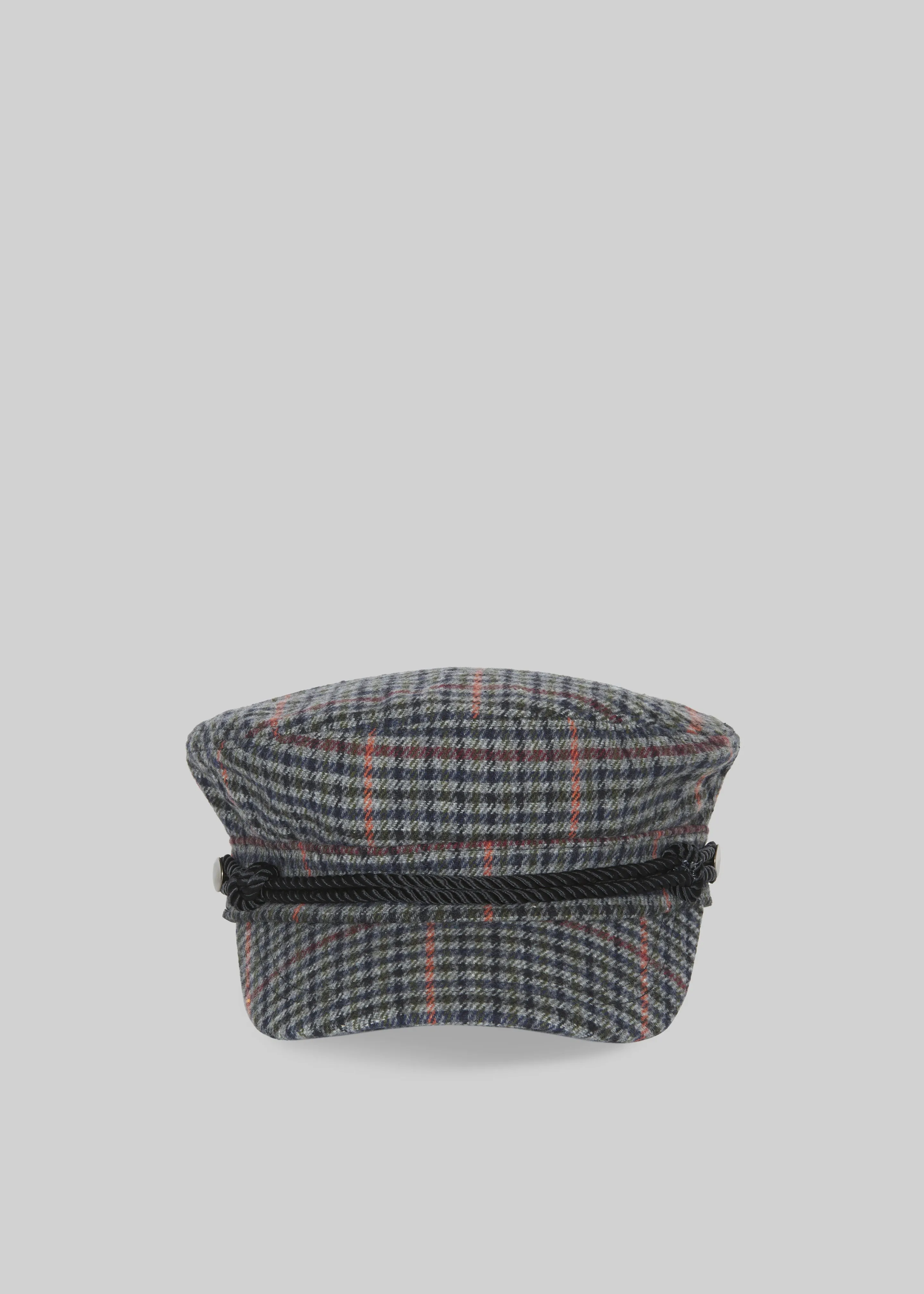 Chesney Plaid Baker Boy Cap - Grey sold by Frankie Shop product image thumbnail 4