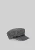 Chesney Plaid Baker Boy Cap - Grey sold by Frankie Shop