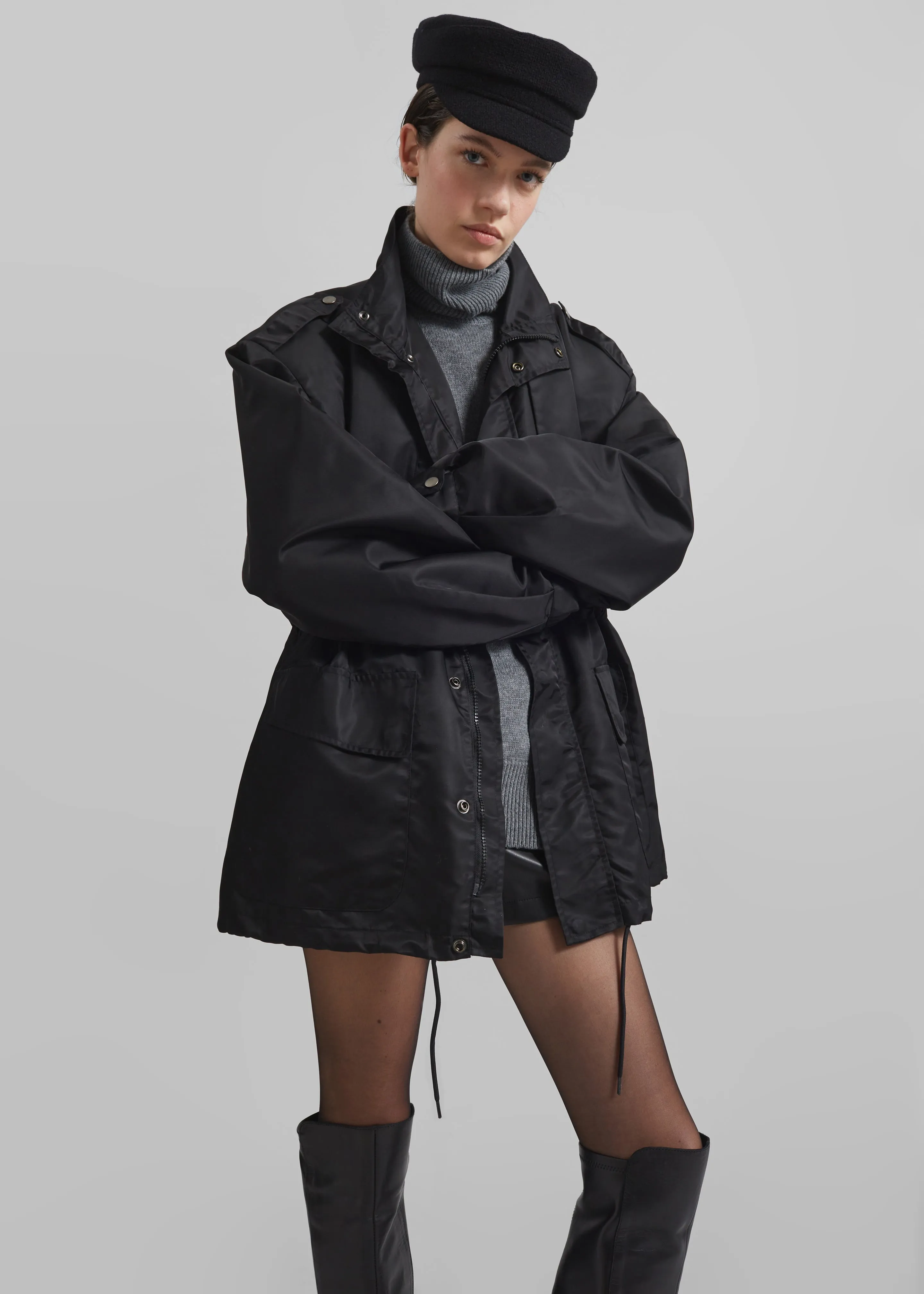 Corbet Newsboy Cap - Black sold by Frankie Shop product image thumbnail 4