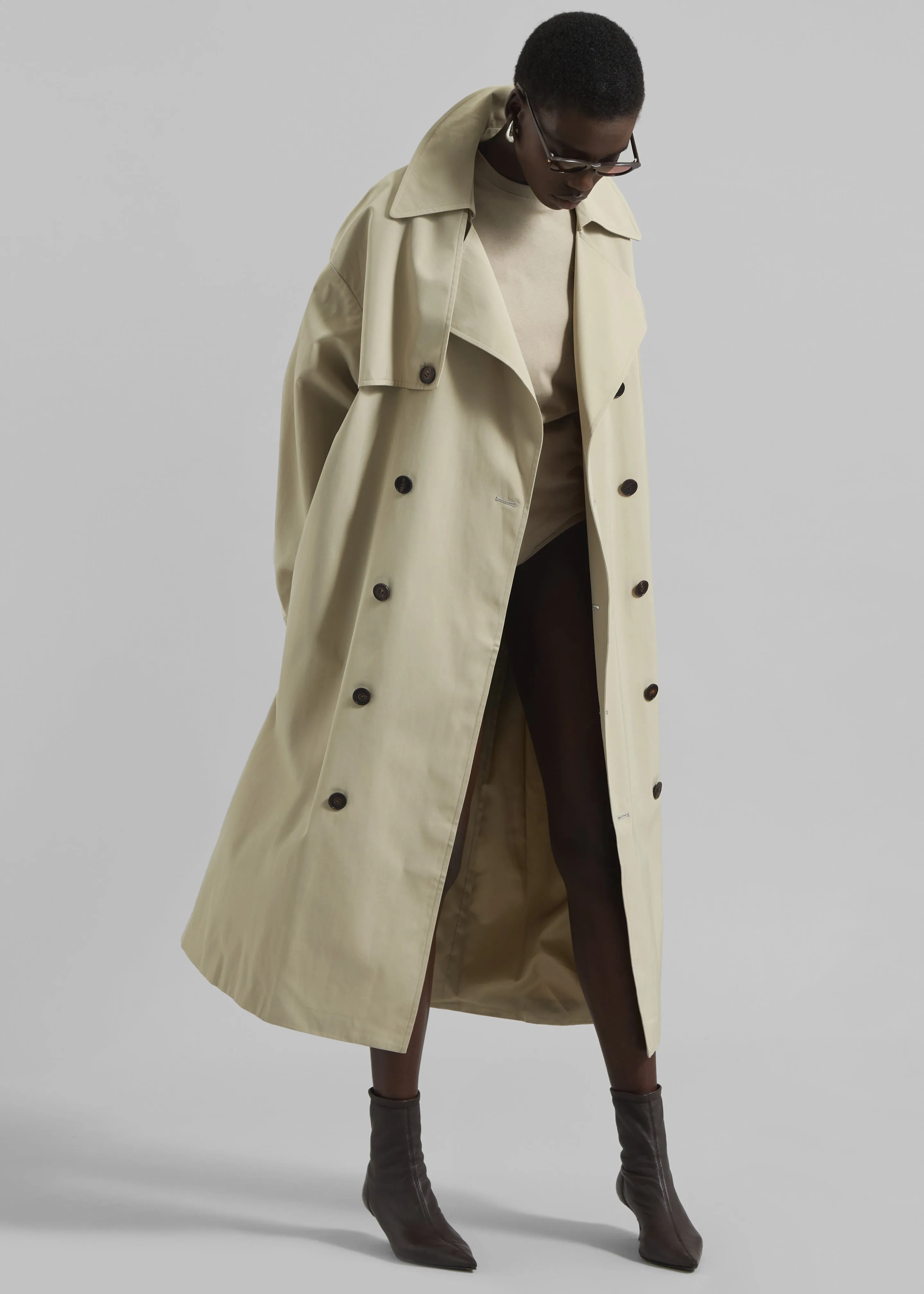 Mavis Oversized Trench - Beige sold by Frankie Shop product image thumbnail 3
