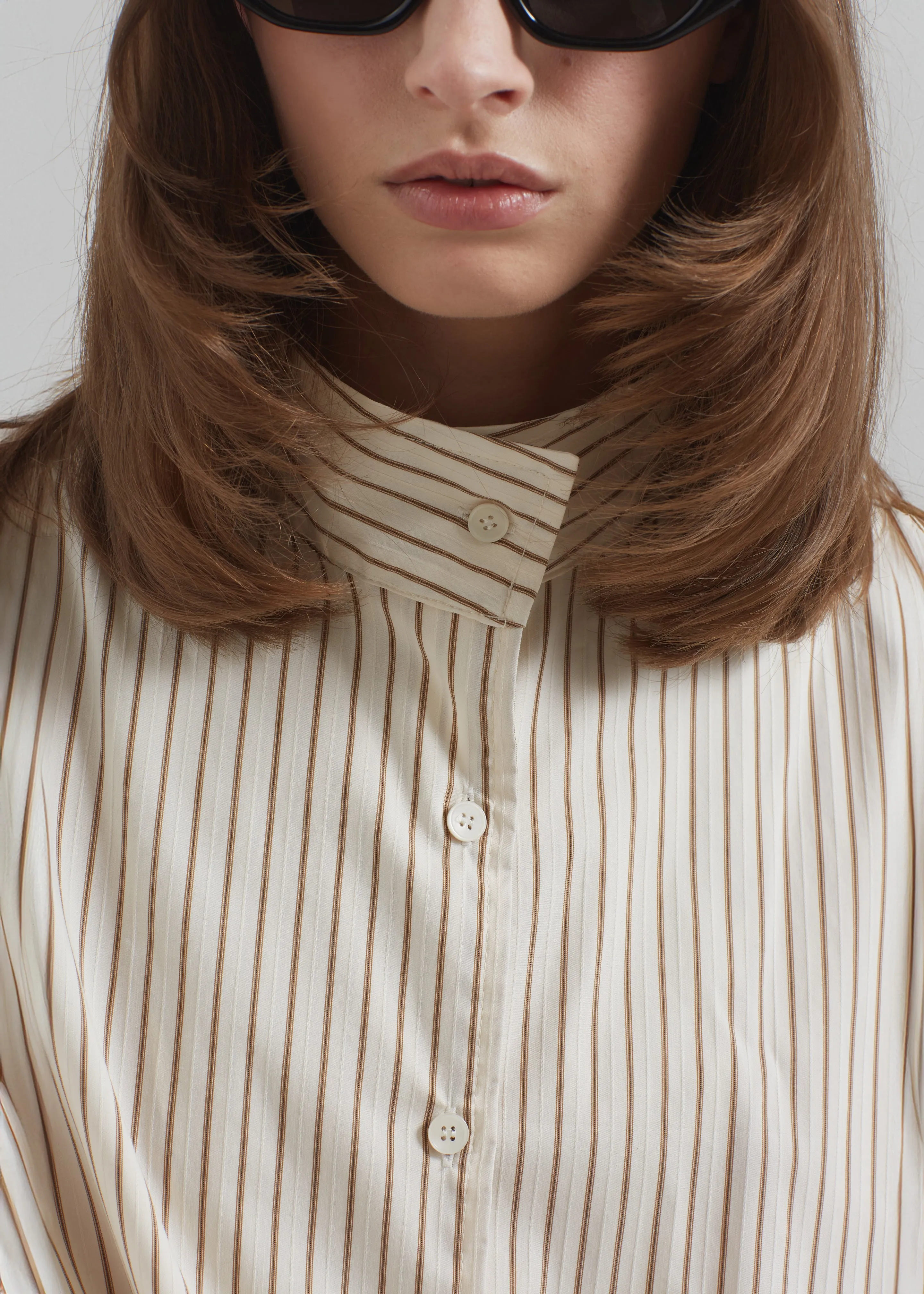 Lecco Striped Shirt - Beige Stripe sold by Frankie Shop product image thumbnail 2