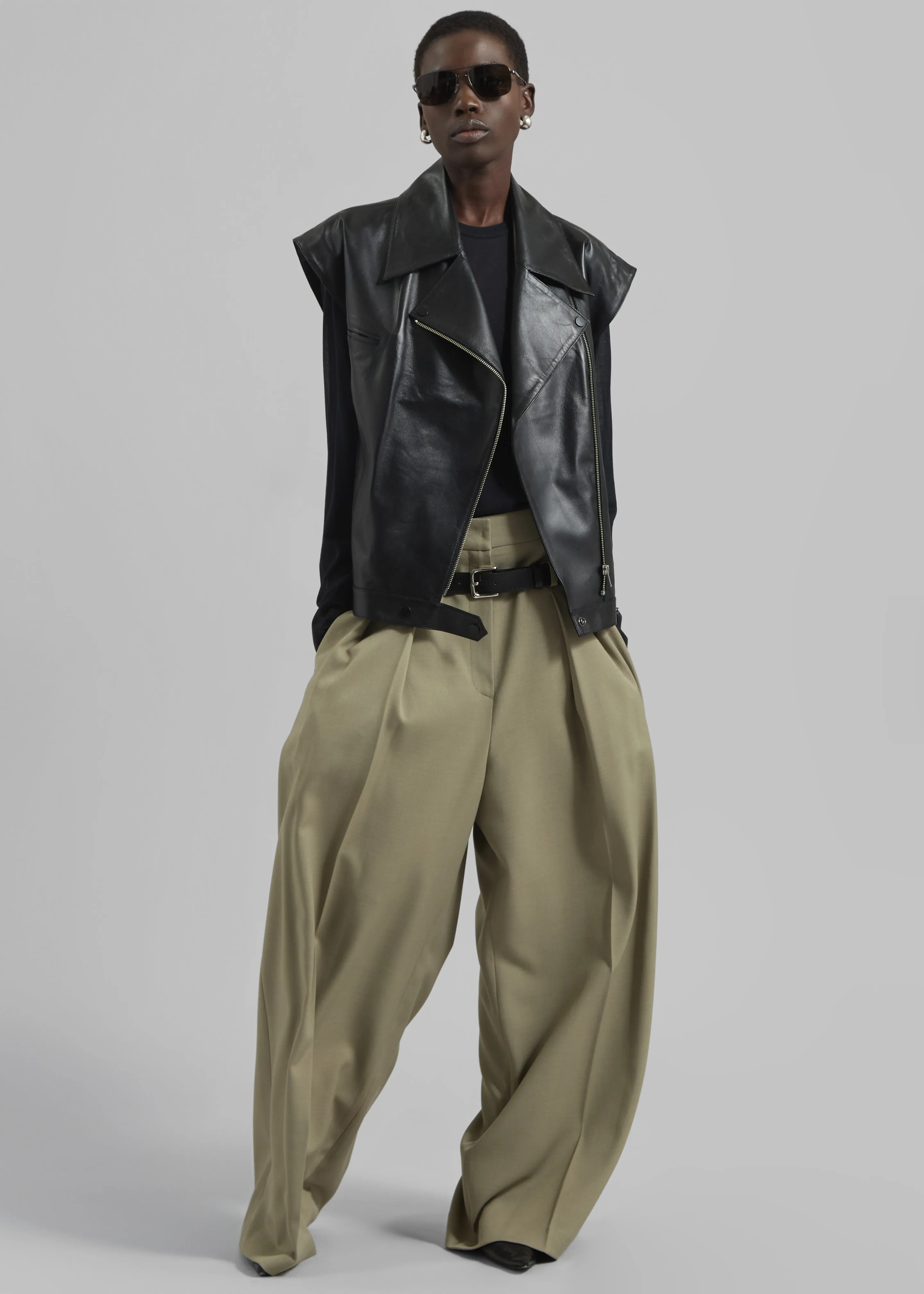 Cetina Leather Vest - Black sold by Frankie Shop product image thumbnail 5