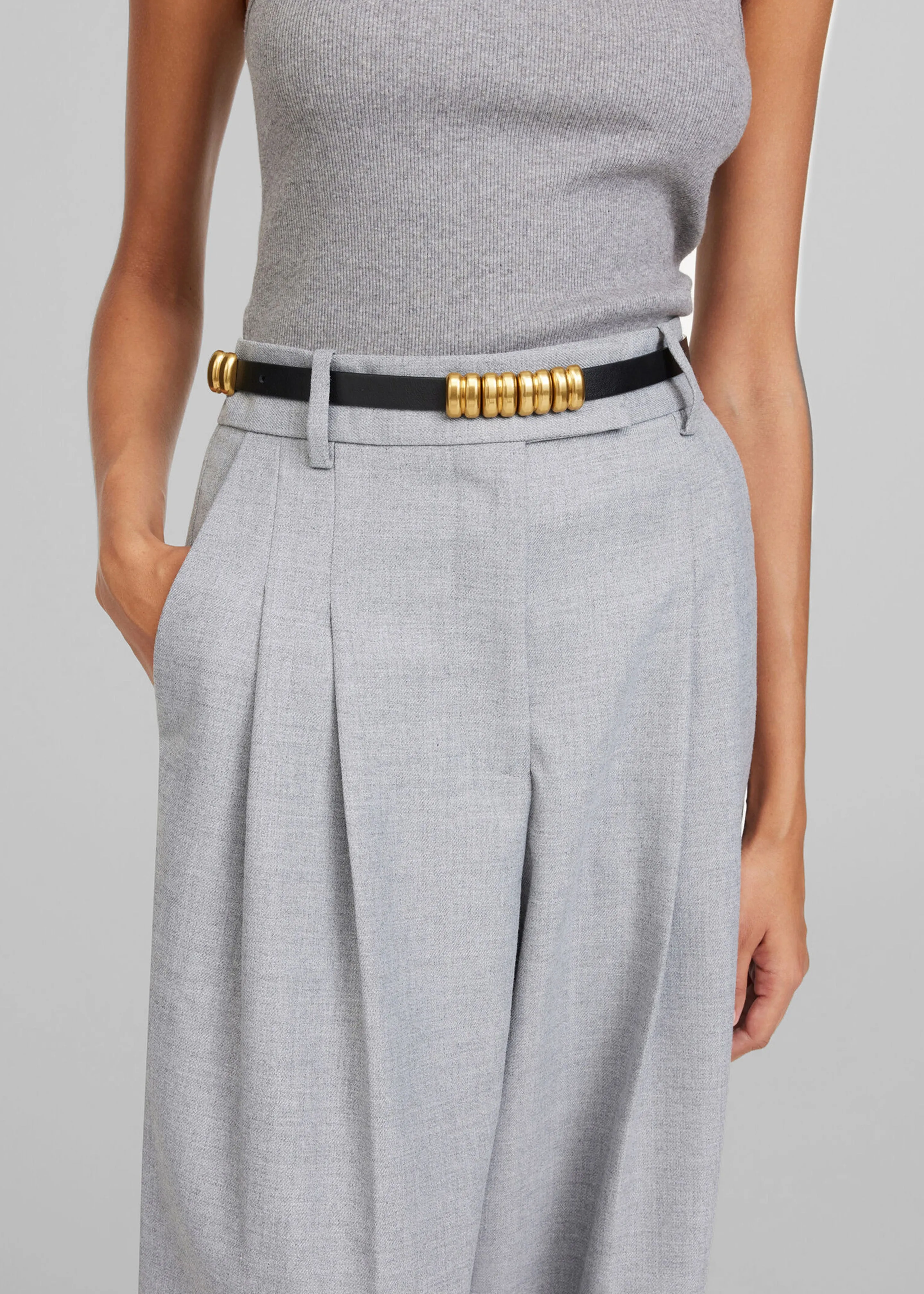 By Malene Birger Ounlo Leather Belt - Black sold by Frankie Shop product image thumbnail 2
