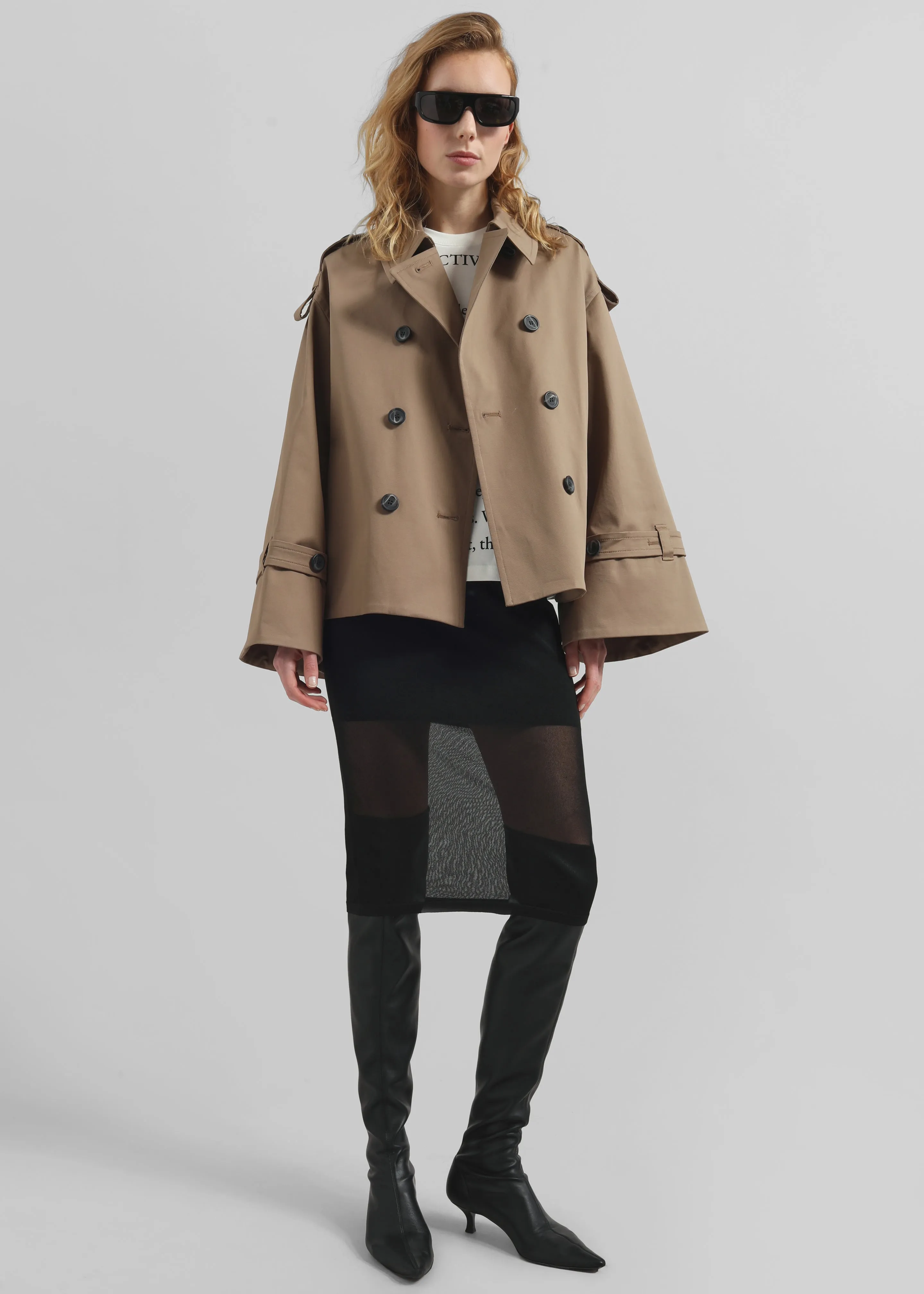 By Malene Birger Alisandra Trench Jacket - Fosil sold by Frankie Shop product image thumbnail 2