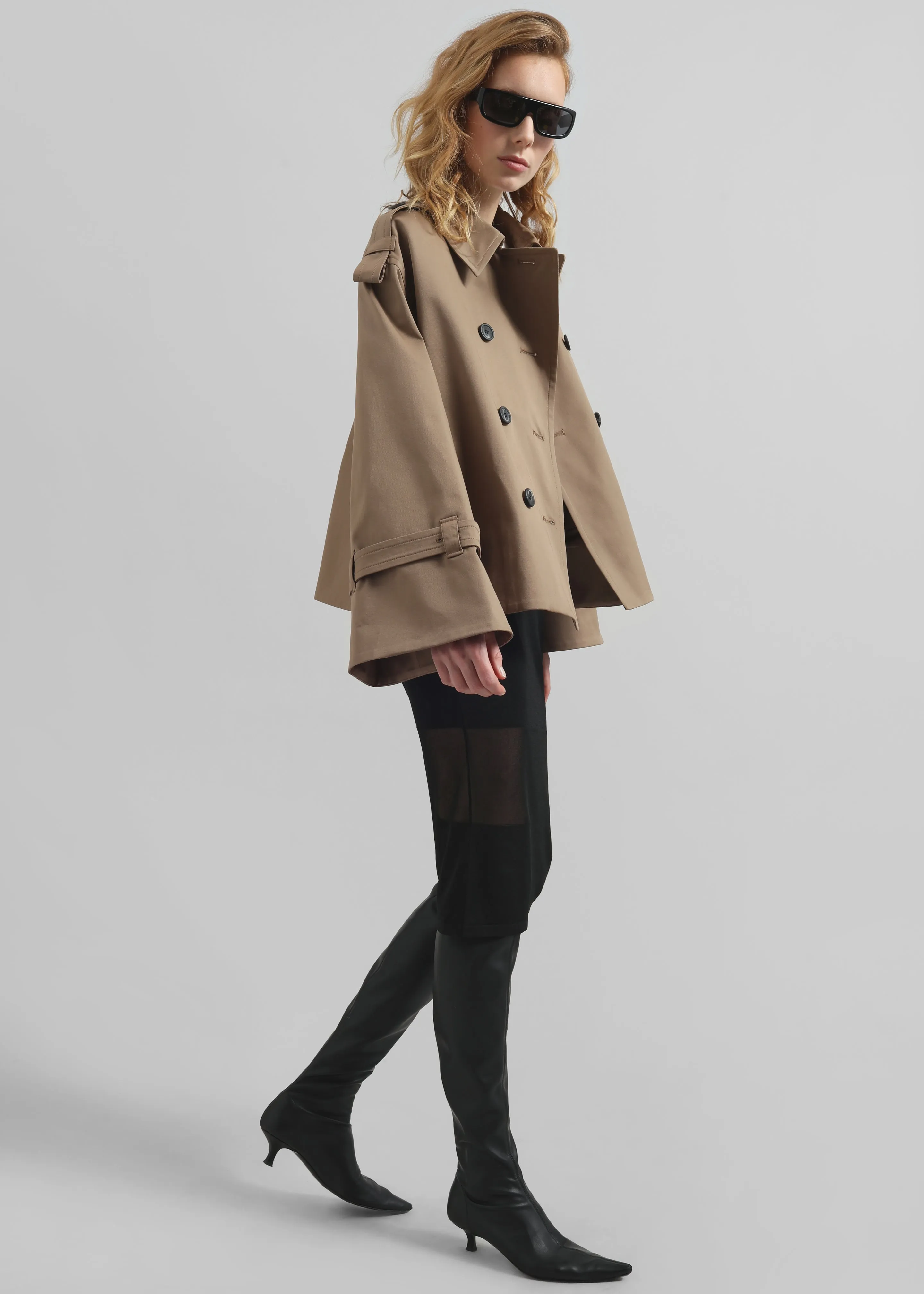By Malene Birger Alisandra Trench Jacket - Fosil sold by Frankie Shop product image thumbnail 3