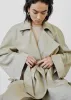 Astoria Cut-Out Raglan Sleeve Trench Coat - Beige sold by Frankie Shop