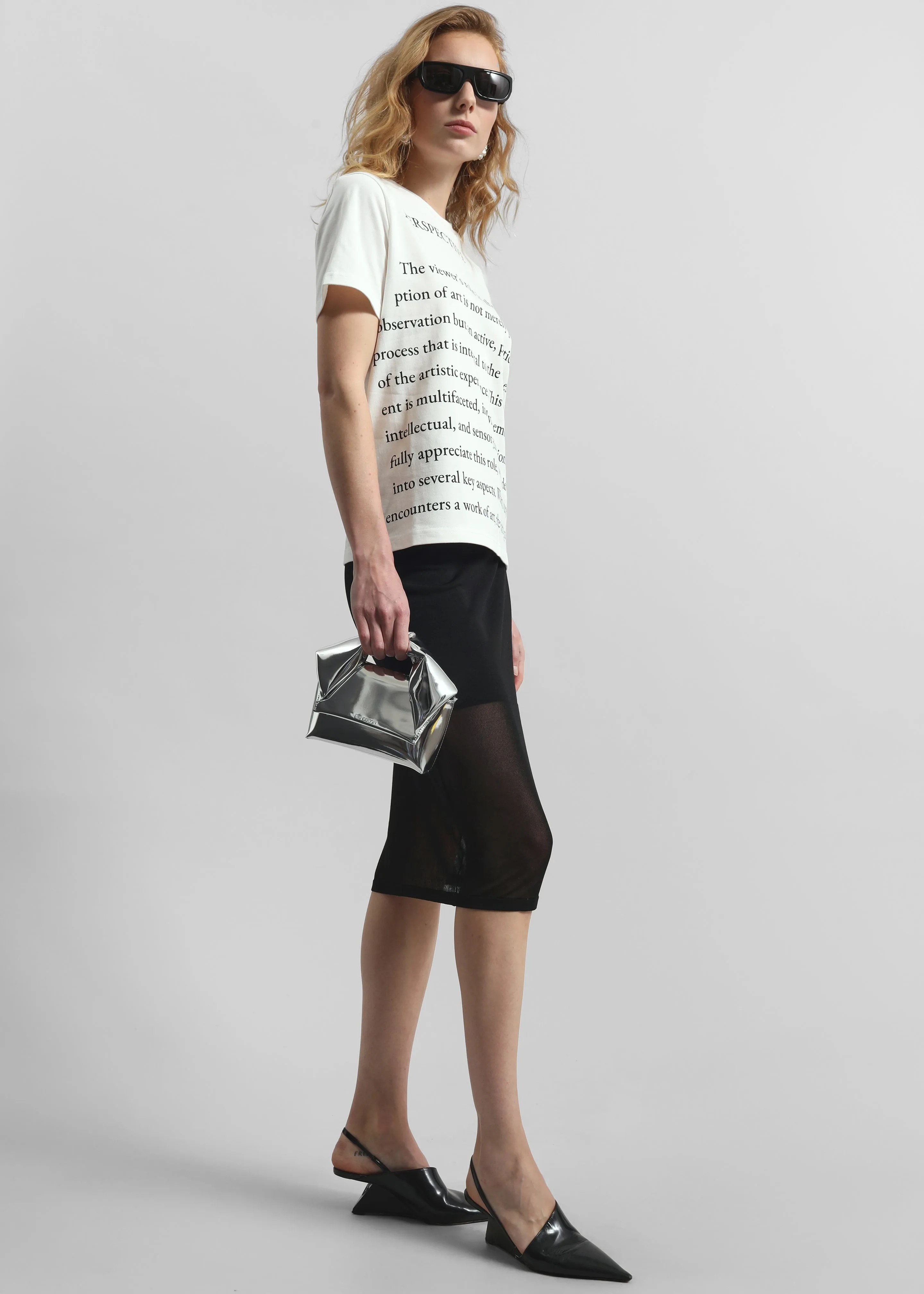 Rotate Sheer Knit Midi Skirt - Black sold by Frankie Shop