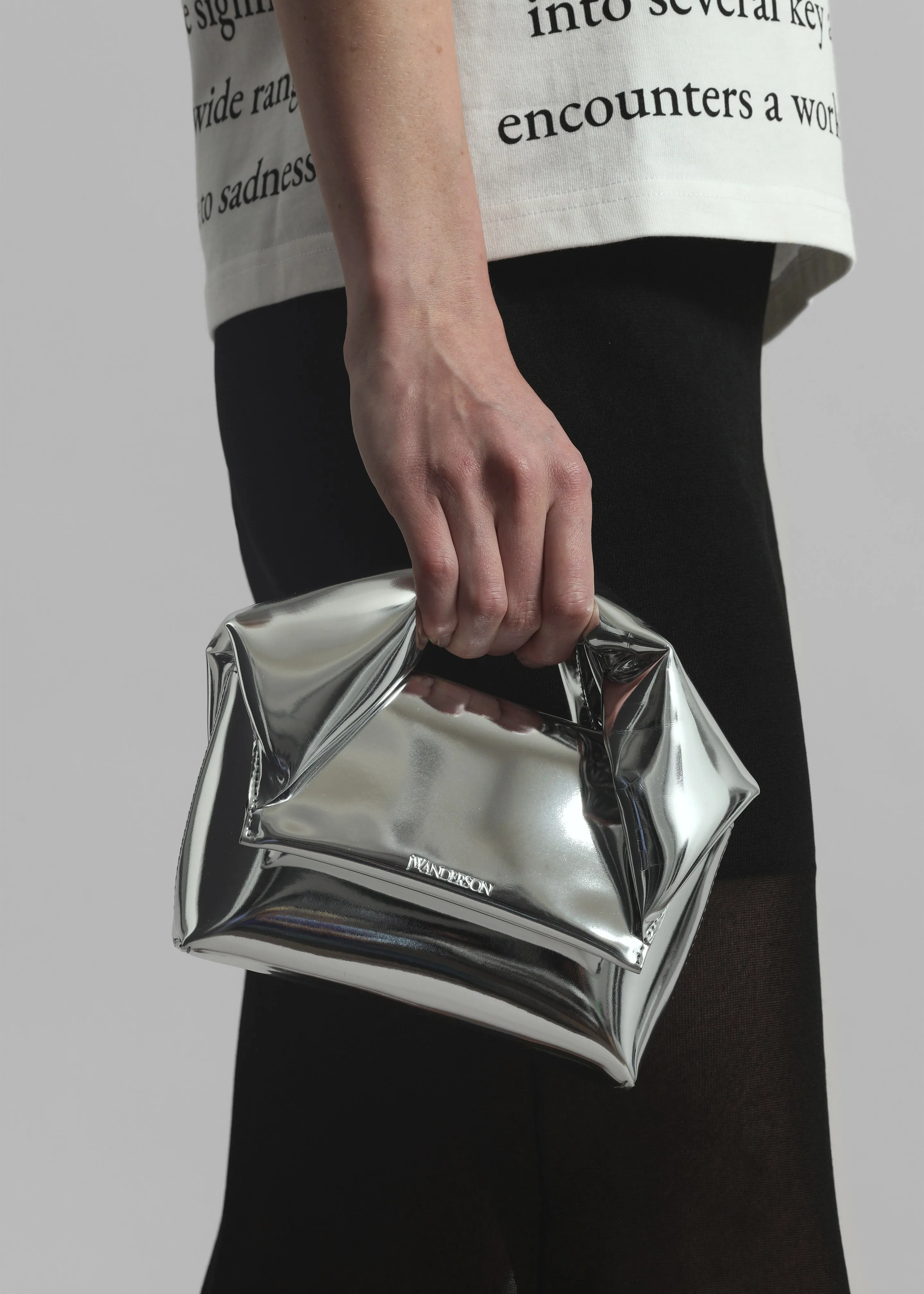 JW Anderson Small Twister Bag - Silver sold by Frankie Shop product image thumbnail 4