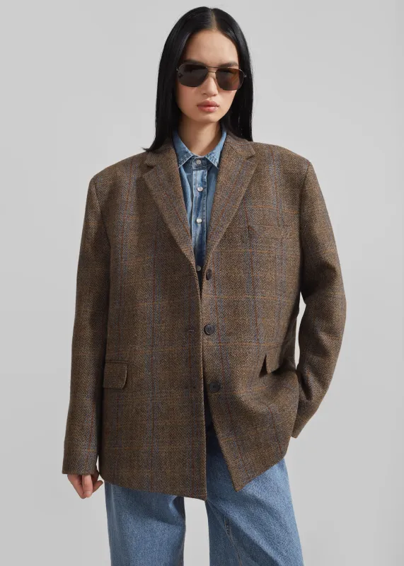 Arundel Plaid Wool Blazer - Multicolor sold by Frankie Shop