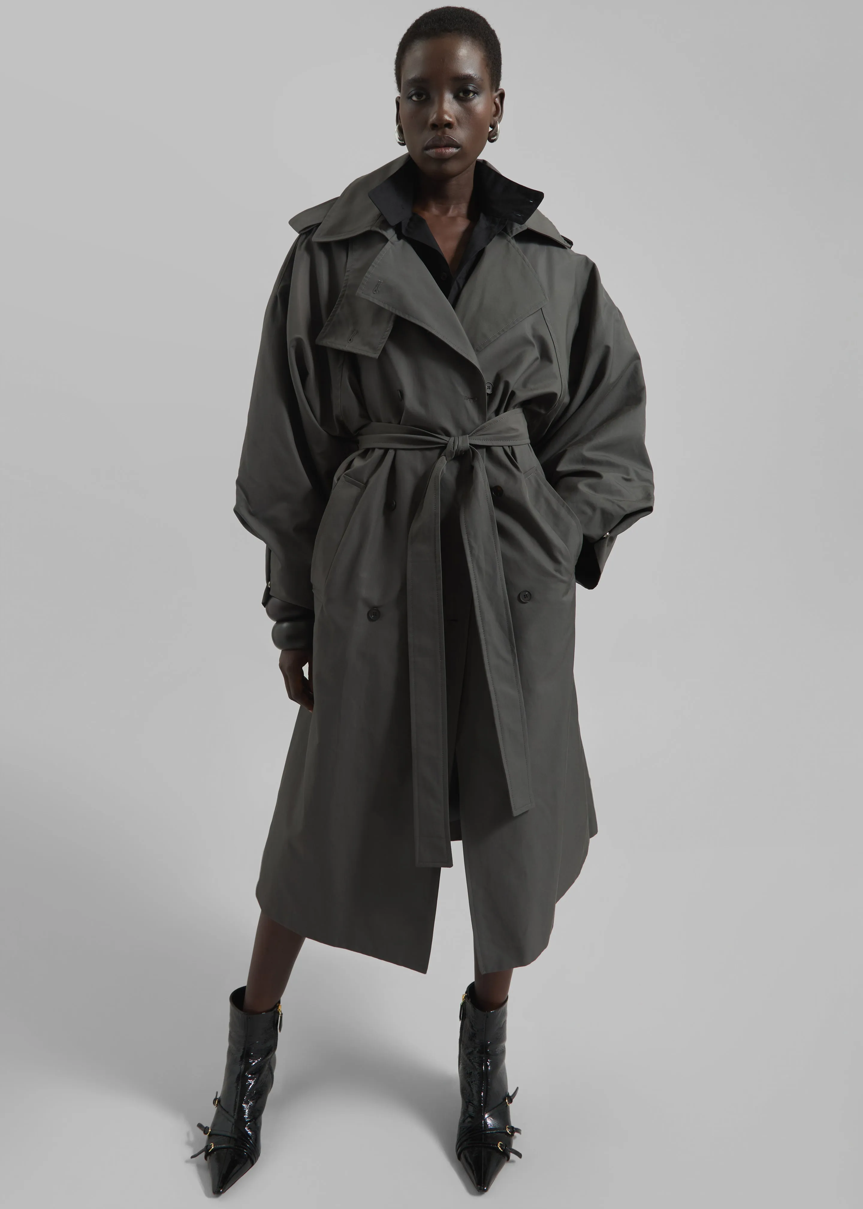 Davos Trench Coat - Charcoal sold by Frankie Shop product image thumbnail 2