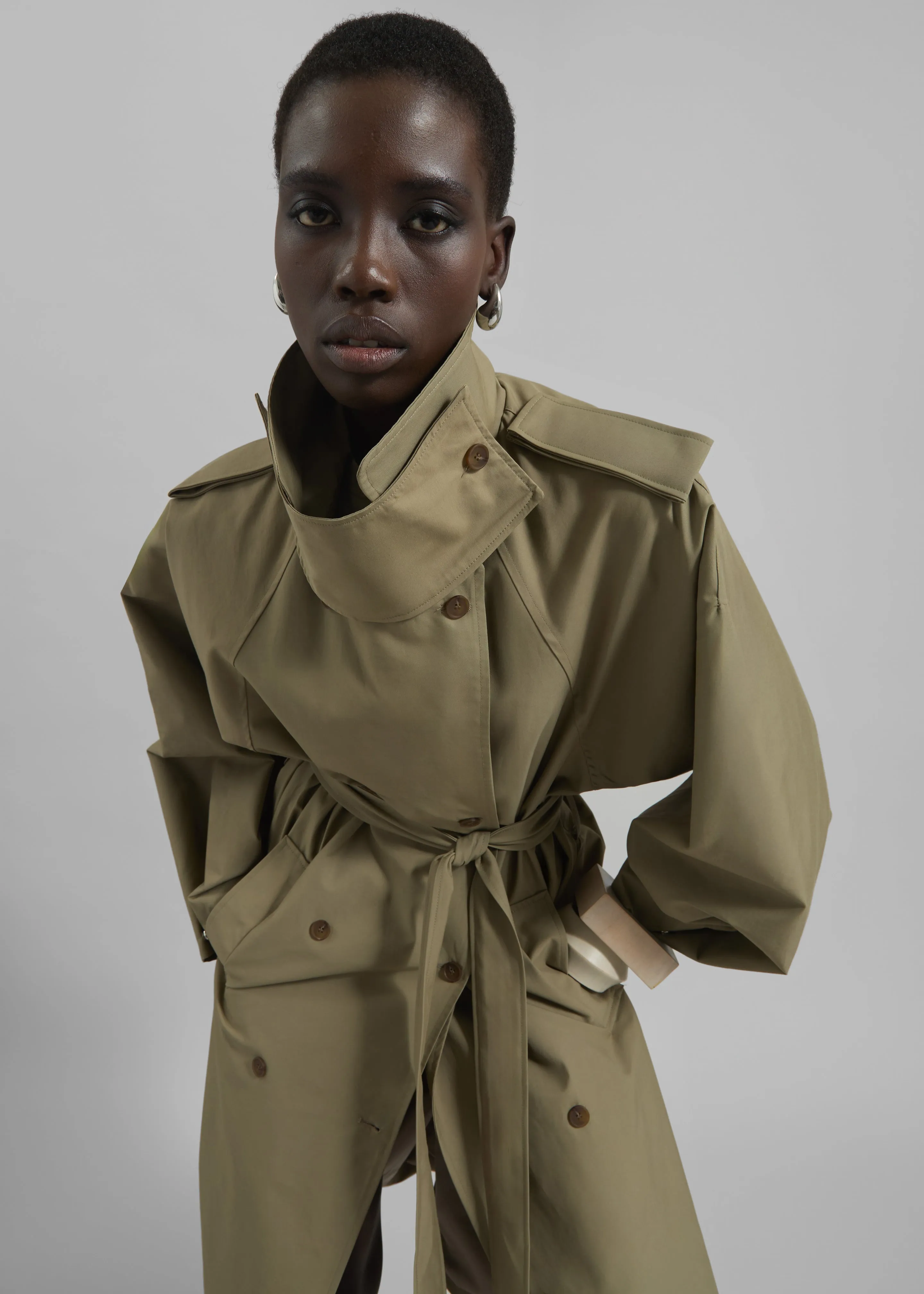 Davos Trench Coat - Pale Olive sold by Frankie Shop product image thumbnail 2