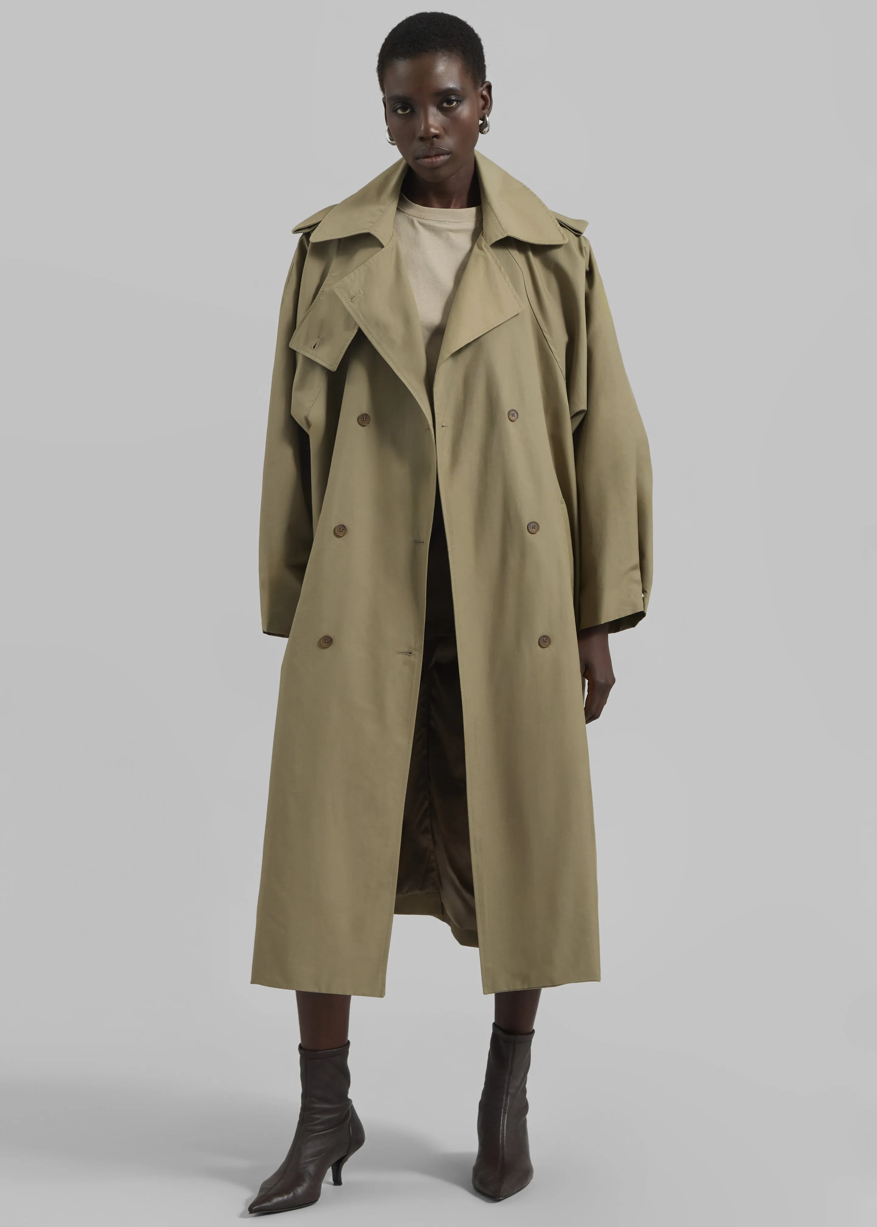 Davos Trench Coat - Pale Olive sold by Frankie Shop product image thumbnail 5
