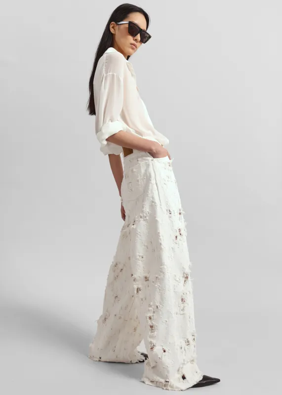 Haikure Bethany-Bull Destroy Pants - Sandshell sold by Frankie Shop