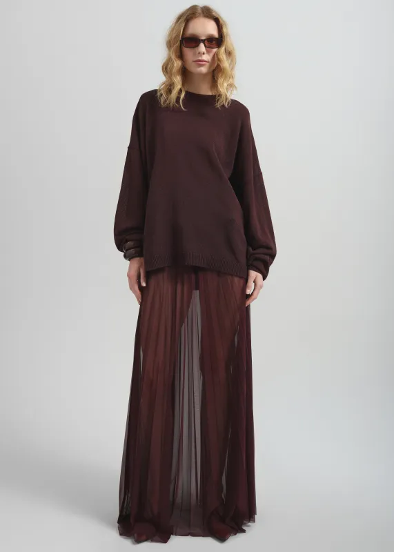 Basel Crew Neck Sweater - Burgundy sold by Frankie Shop