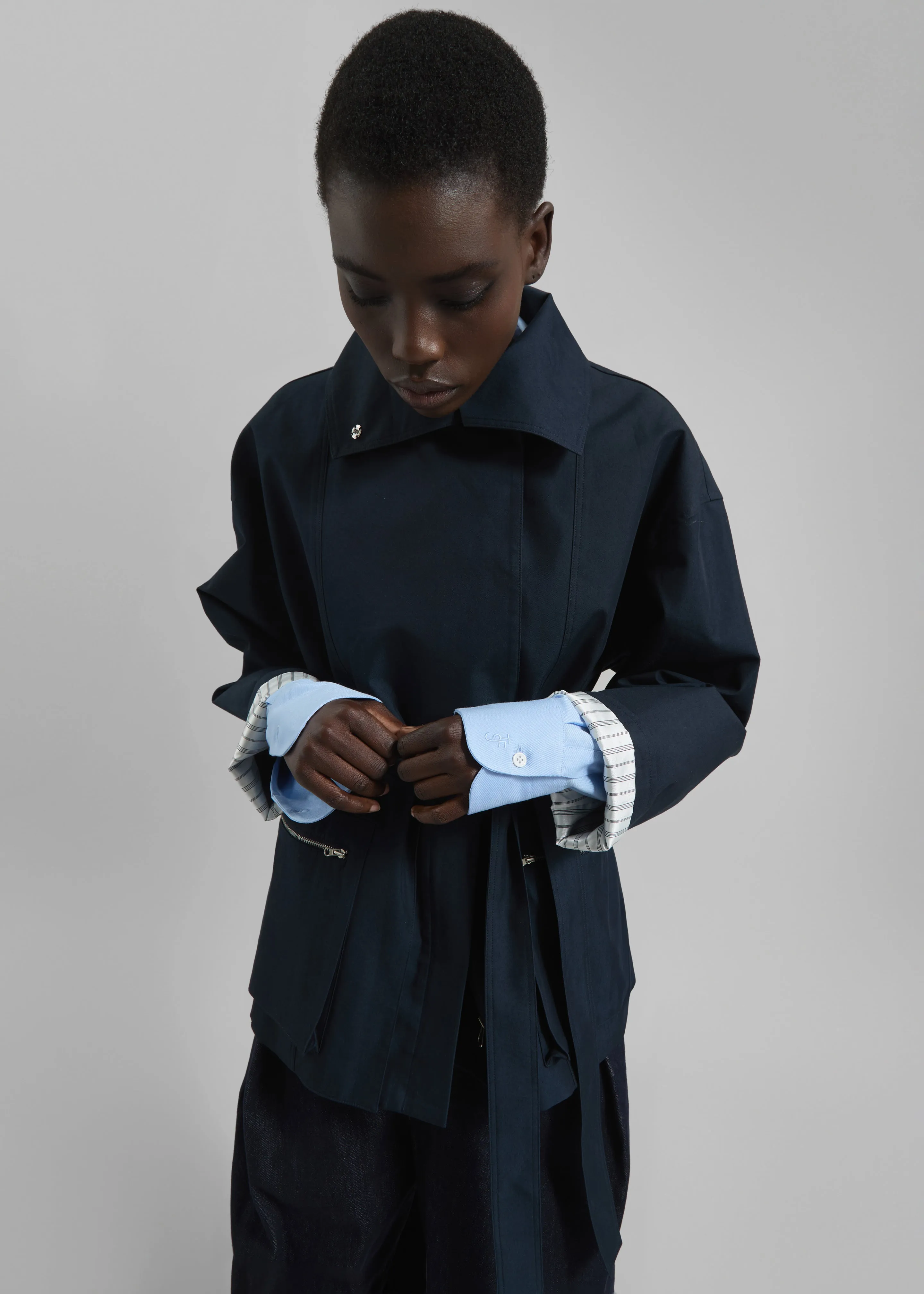 Norris Short Trench - Navy sold by Frankie Shop product image thumbnail 5