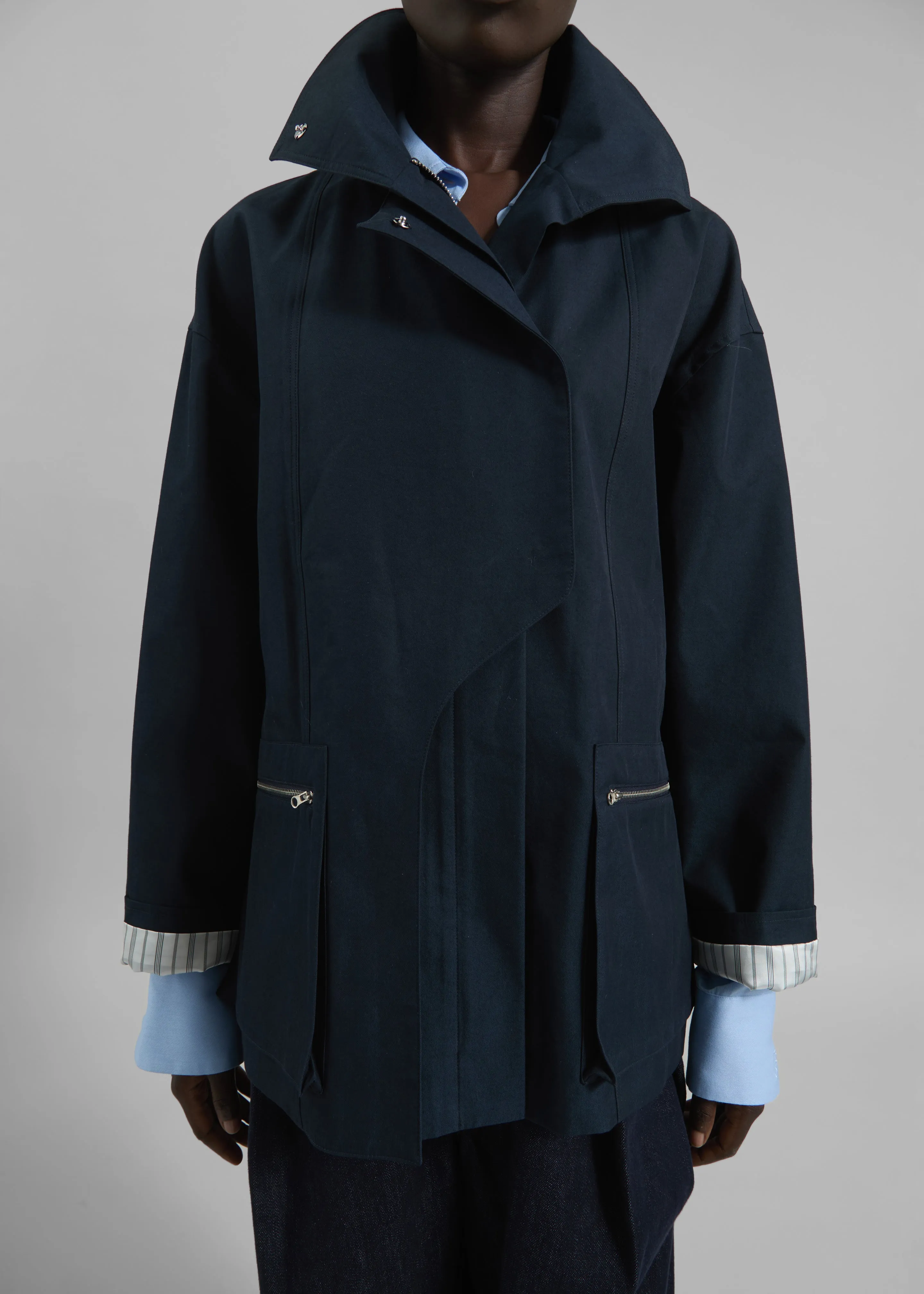Norris Short Trench - Navy sold by Frankie Shop product image thumbnail 4