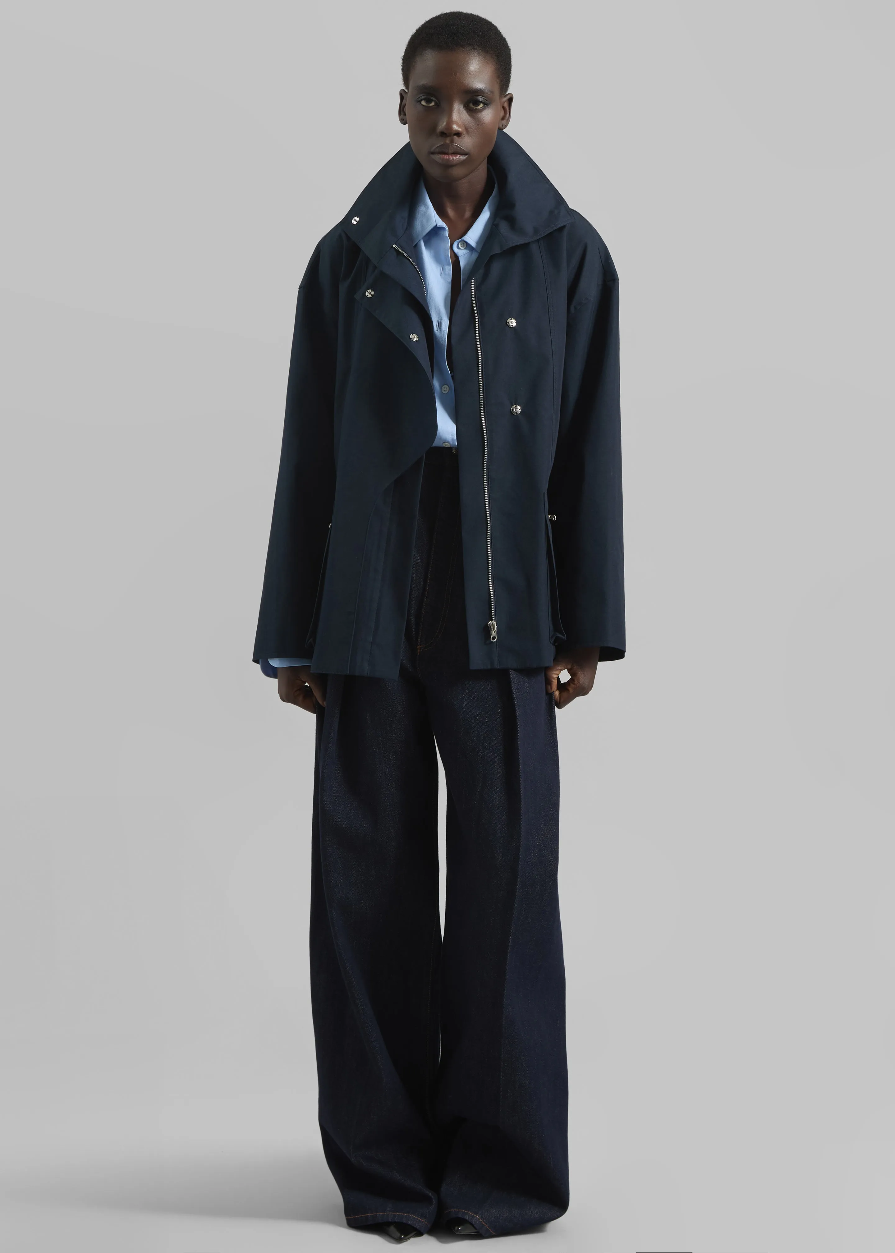 Norris Short Trench - Navy sold by Frankie Shop product image thumbnail 2
