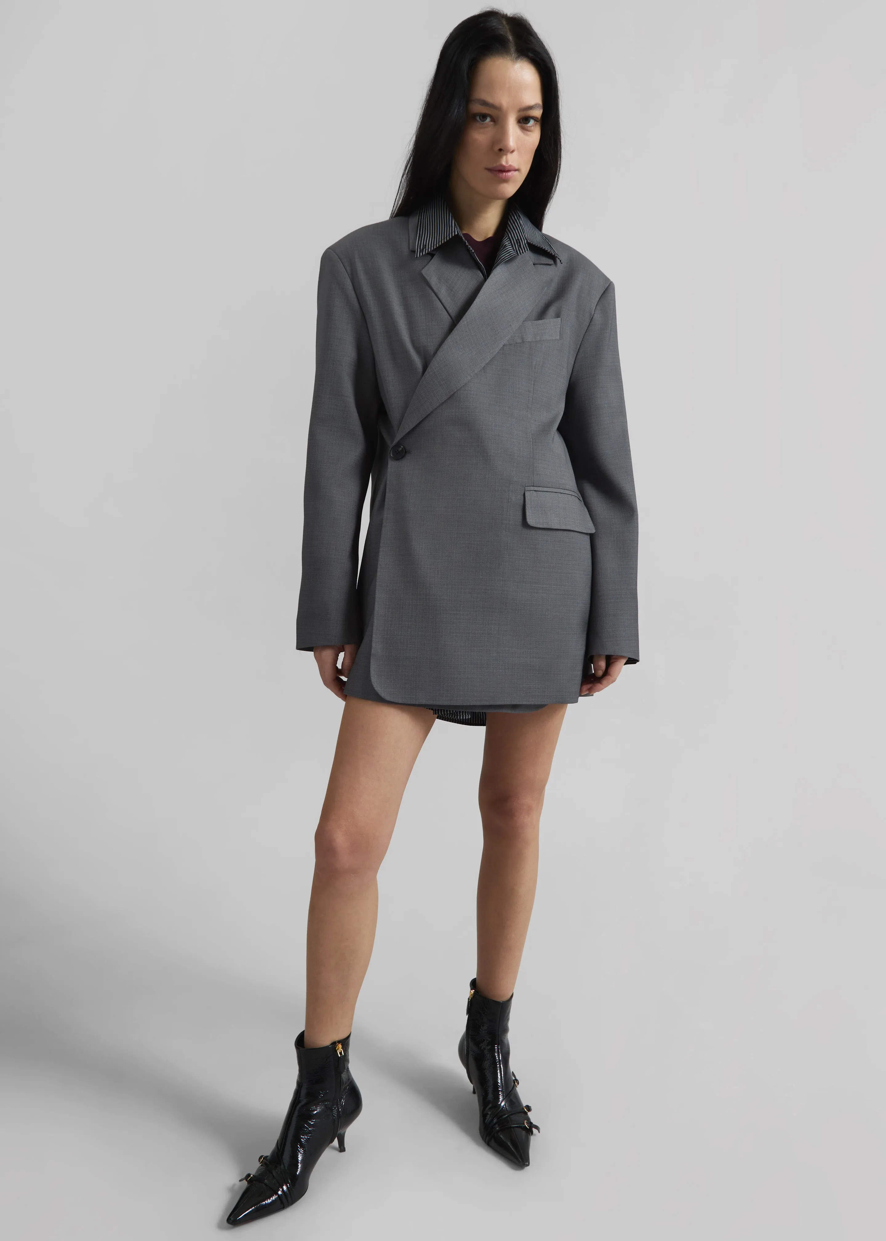 Gever Wrap Blazer - Grey sold by Frankie Shop product image thumbnail 2