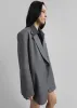 Gever Wrap Blazer - Grey sold by Frankie Shop