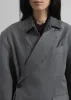 Gever Wrap Blazer - Grey sold by Frankie Shop