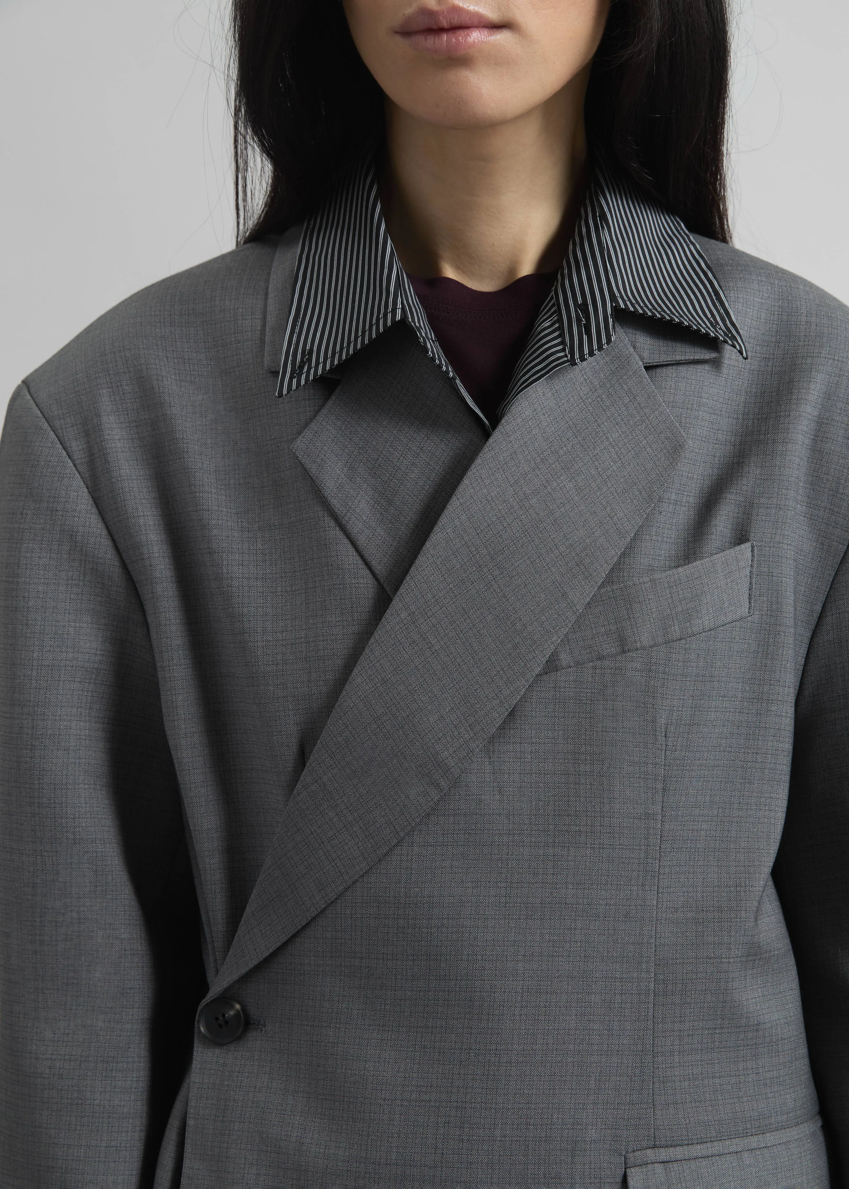 Gever Wrap Blazer - Grey sold by Frankie Shop product image thumbnail 3