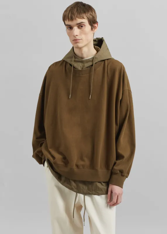 Barstow Layered Hoodie - Dark Olive sold by Frankie Shop