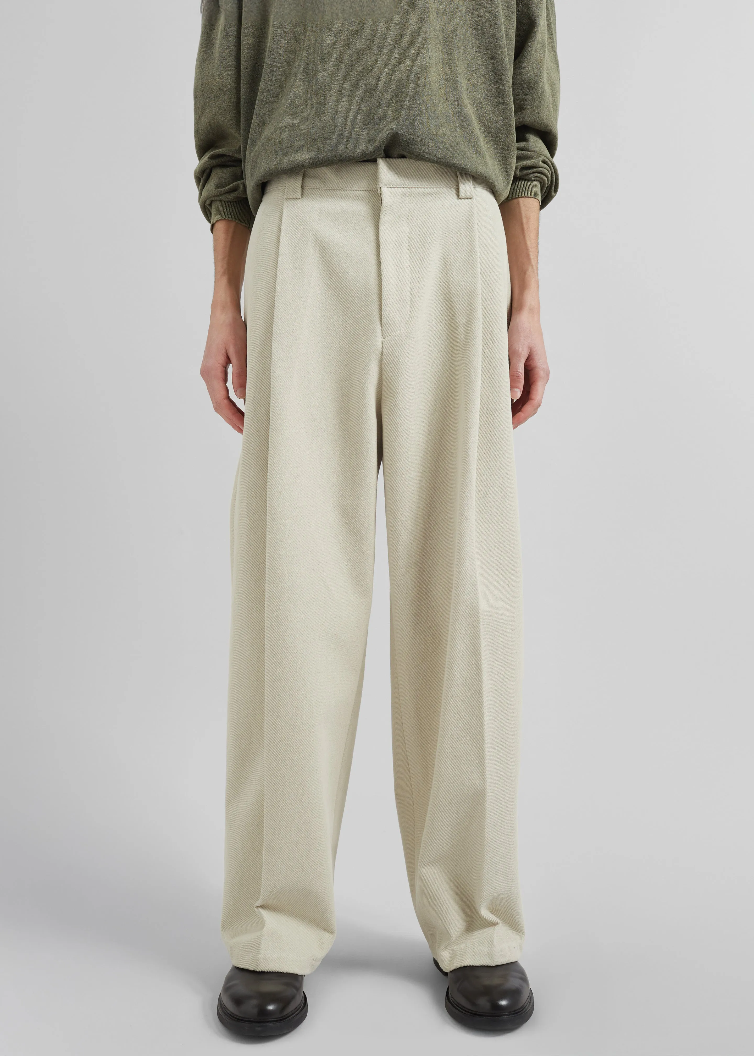 Borken Pleated Twill Pants - Ivory sold by Frankie Shop product image thumbnail 4