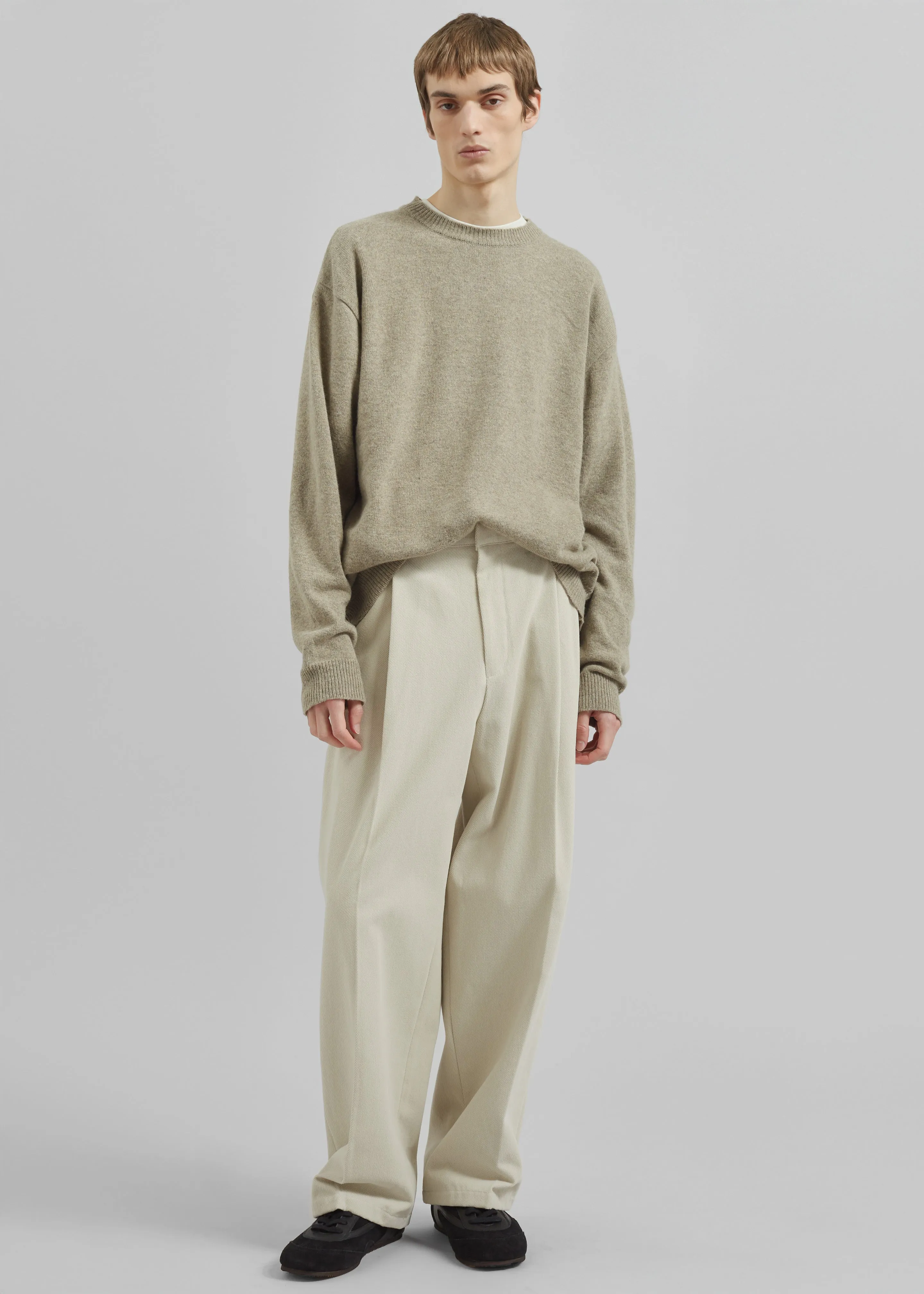 Borken Pleated Twill Pants - Ivory sold by Frankie Shop product image thumbnail 3