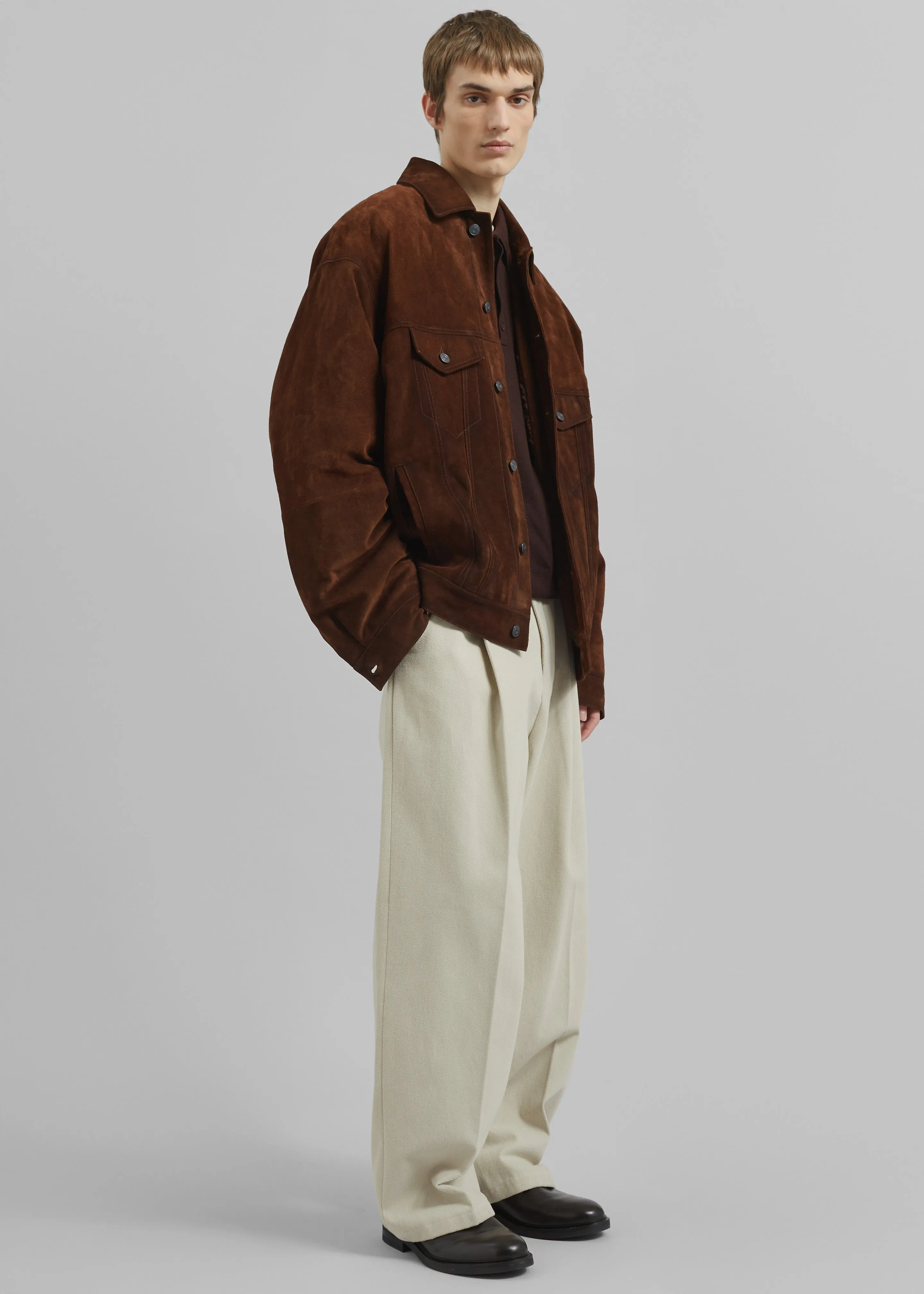 Borken Pleated Twill Pants - Ivory sold by Frankie Shop product image thumbnail 5