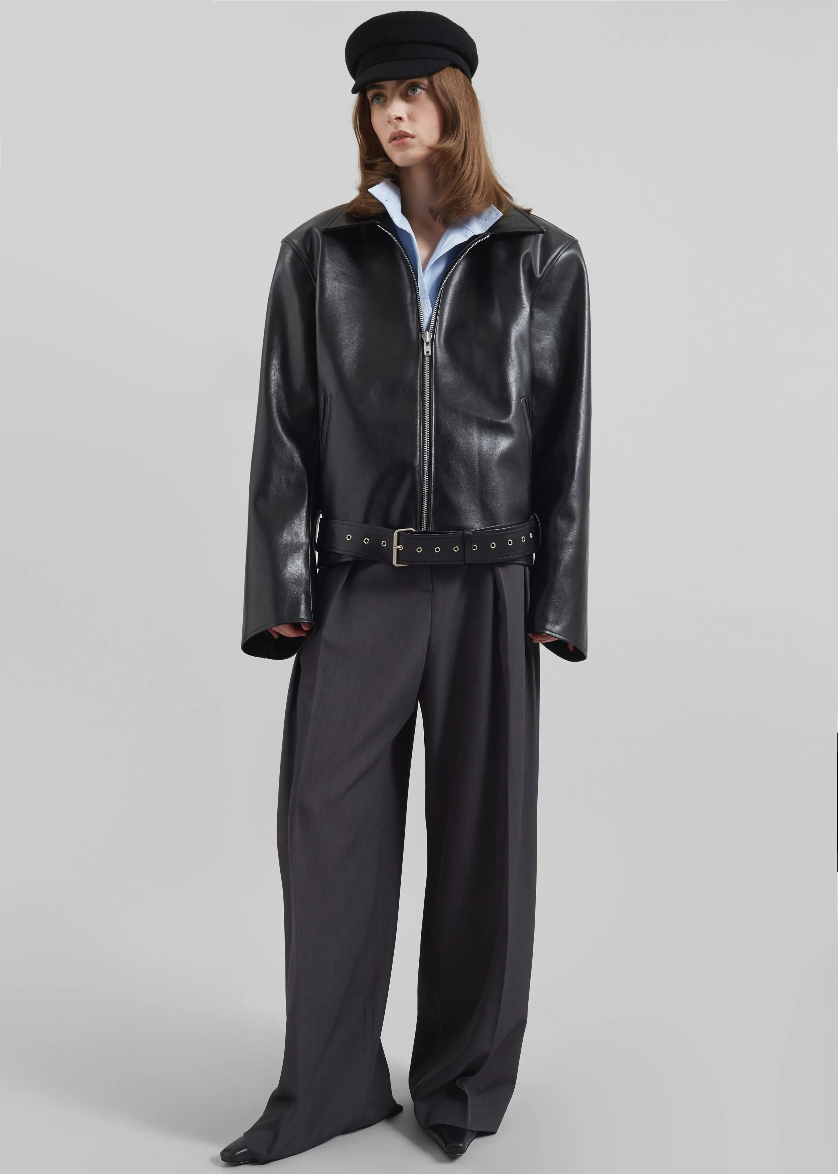 Norbury Faux Leather Jacket - Black sold by Frankie Shop product image thumbnail 5