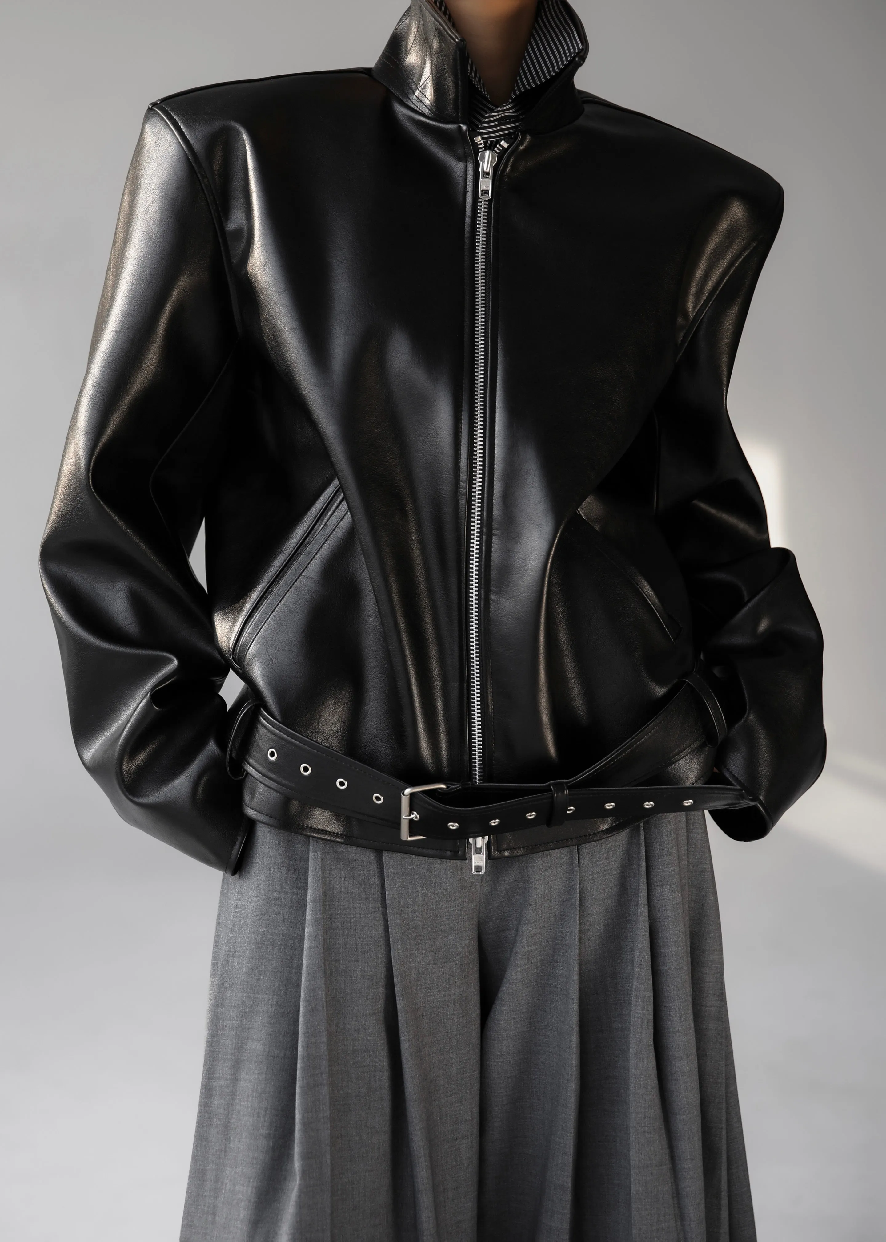 Norbury Faux Leather Jacket - Black sold by Frankie Shop product image thumbnail 4