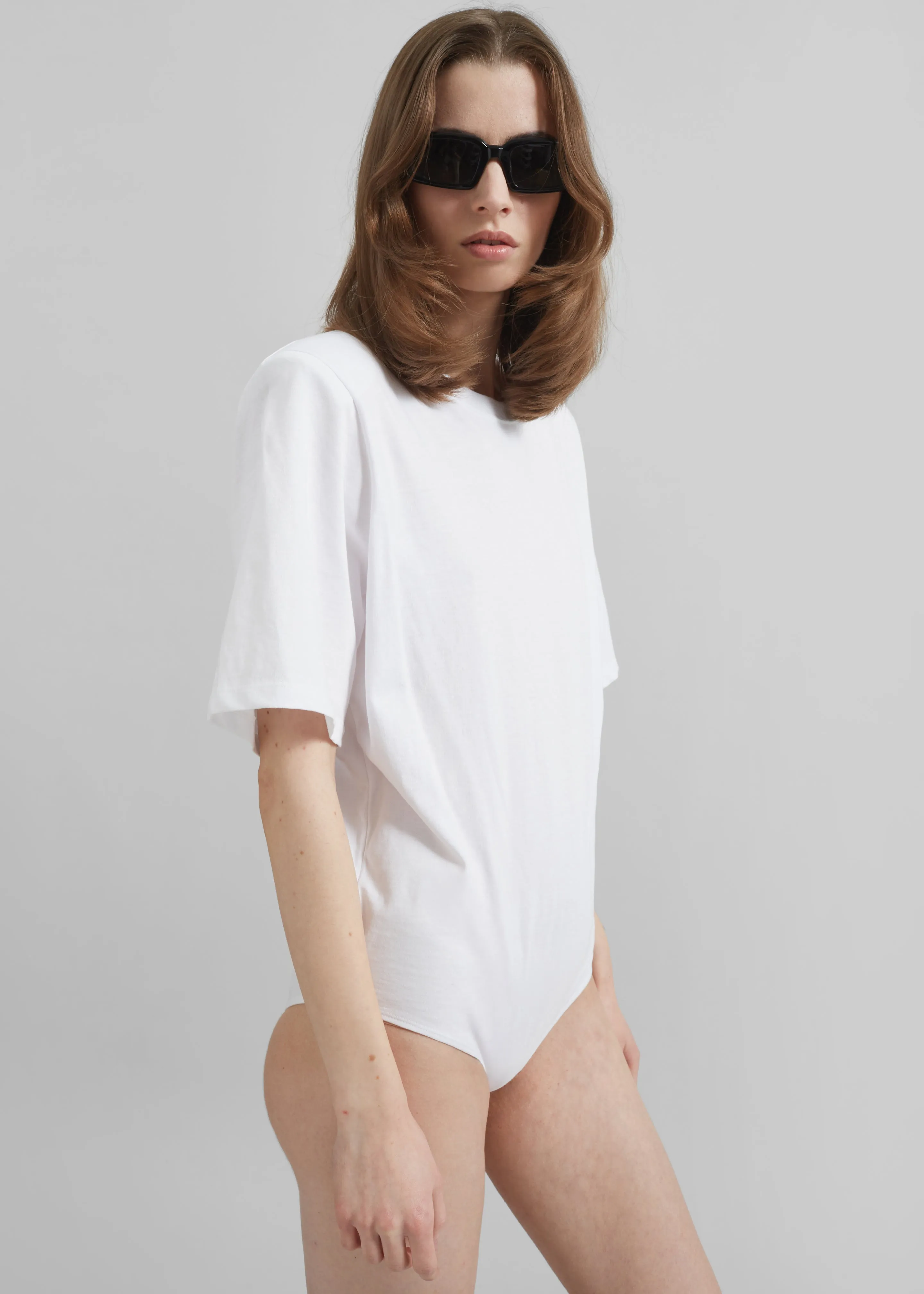 Meida Padded T-Shirt Bodysuit - White sold by Frankie Shop product image thumbnail 2