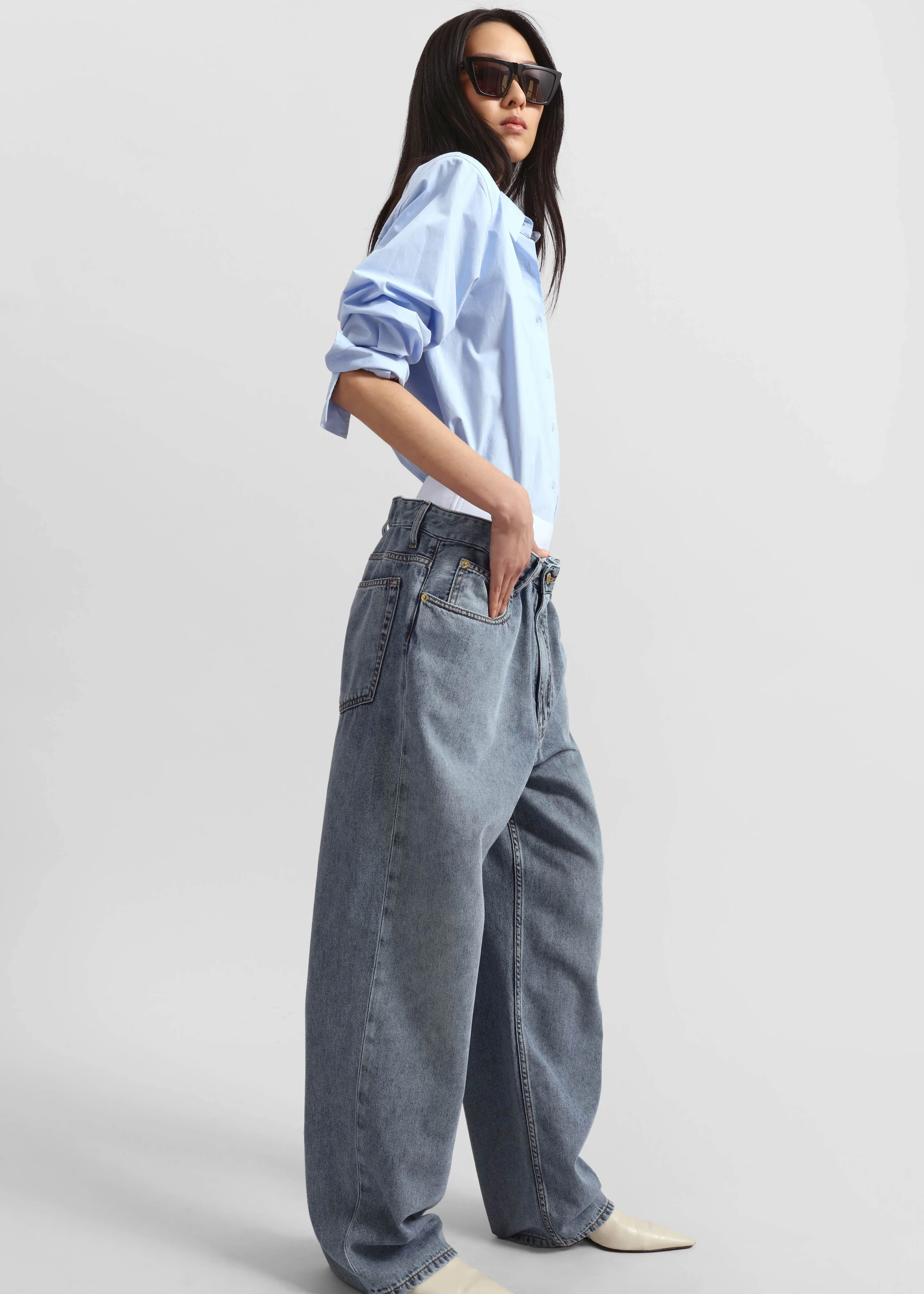 Darkpark Jane Elastic Waist Denim - San Fran Blue sold by Frankie Shop product image thumbnail 4